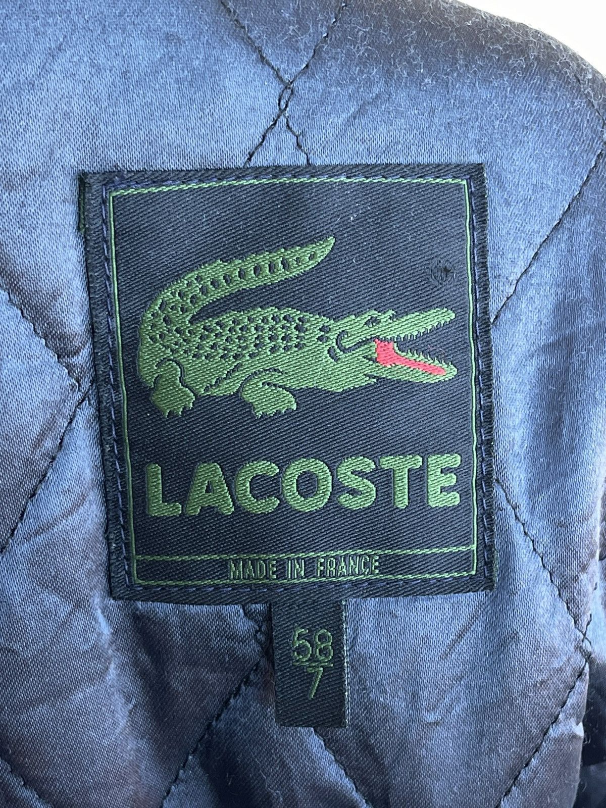Lacoste Quilted Wool Blend Blanket Lining Parka Coat Jacket 80s 90s Size US XXL / EU 58 / 5 - 10 Thumbnail