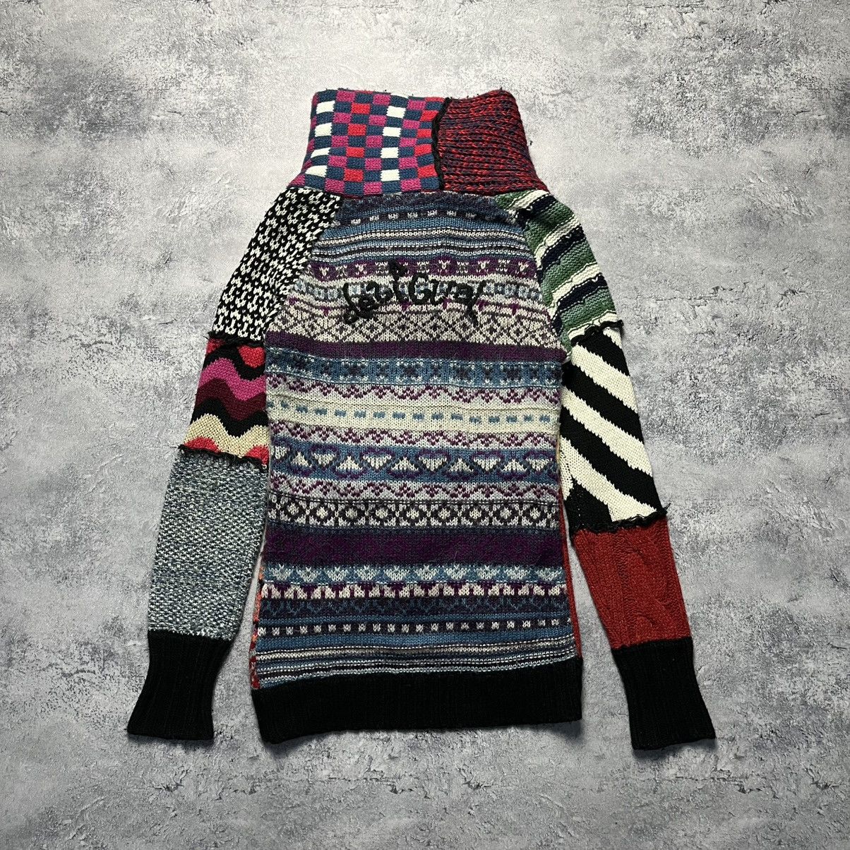Desigual Vintage Desigual Patchwork Knitted Cardigan Sweater Coogi Size M / US 6-8 / IT 42-44 - 10 Thumbnail