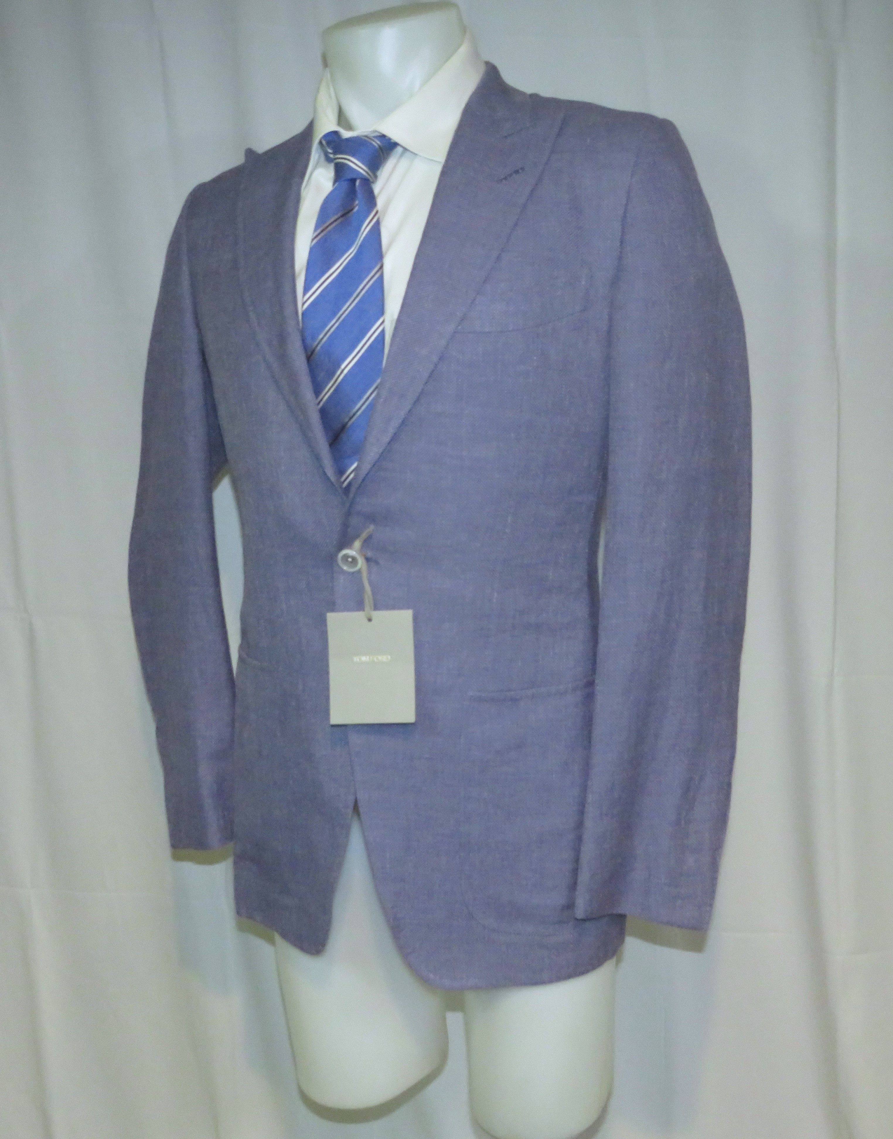 Tom Ford Base S Purple Weave Silk Blend Two Button Blazer 38R NWT Size 38R - 6 Thumbnail