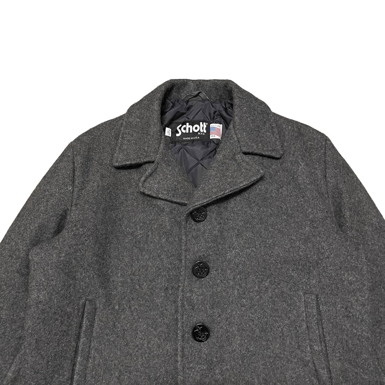 Schott Vintage Schott Wool Coat Made in USA Size US XL / EU 56 / 4 - 2 Thumbnail