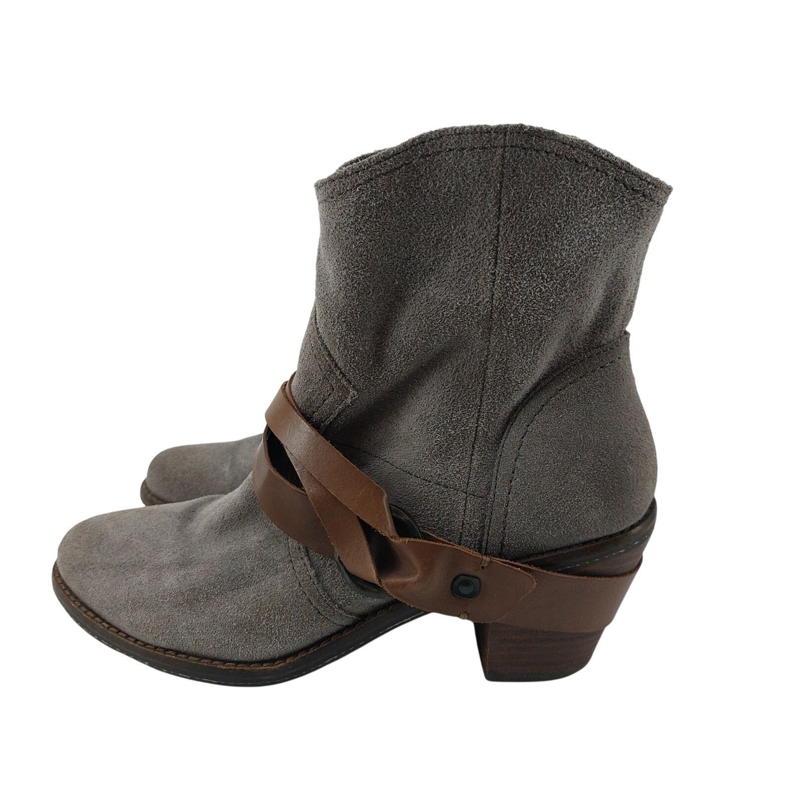 Other OTBT Bedford Sz 8M Gray Suede Leather Boots Ankle Bootie Size US 8 / IT 38 - 1 Thumbnail