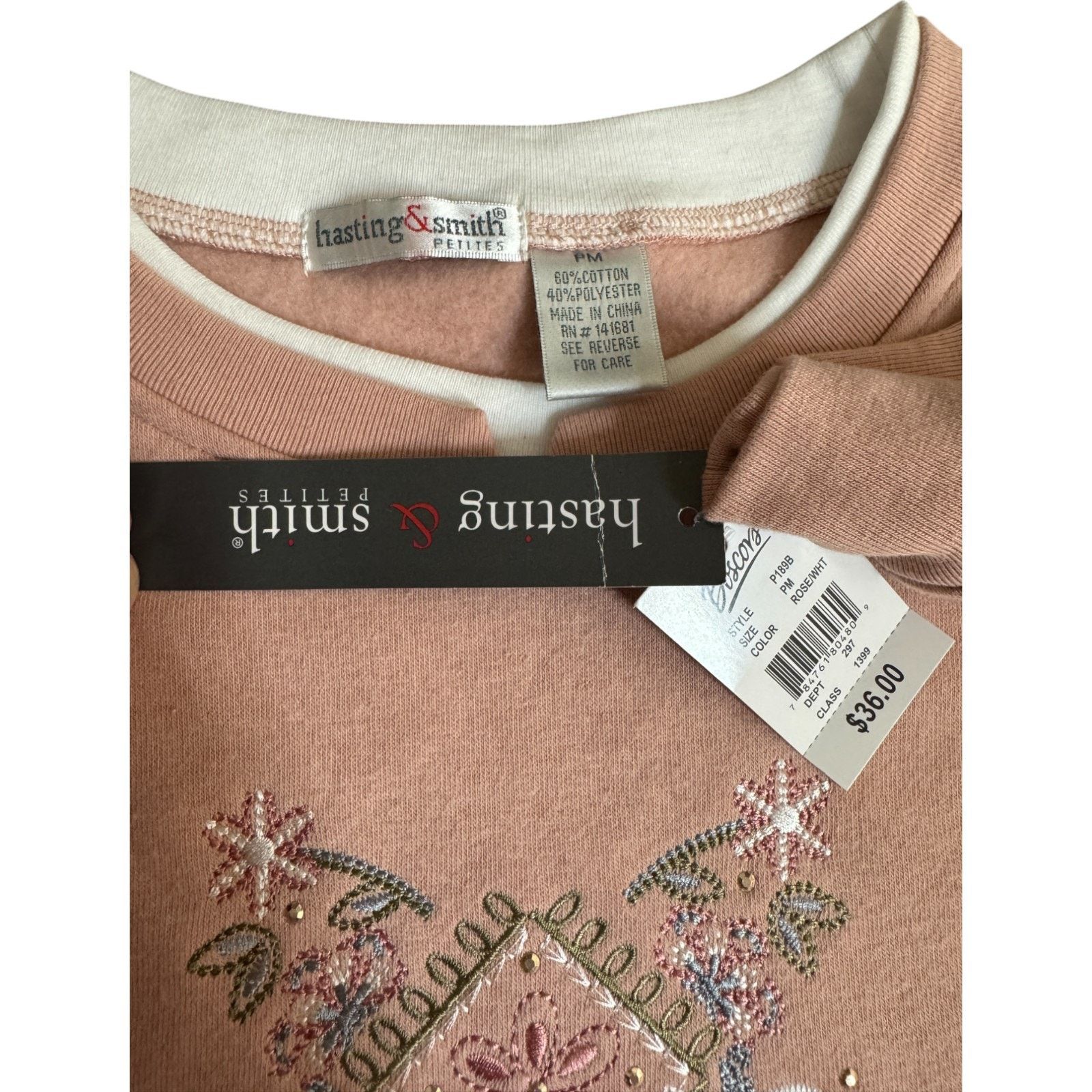 Other Hasting & Smith Rosemist Sweatshirt Embroidered Pullover Size M / US 6-8 / IT 42-44 - 4 Thumbnail