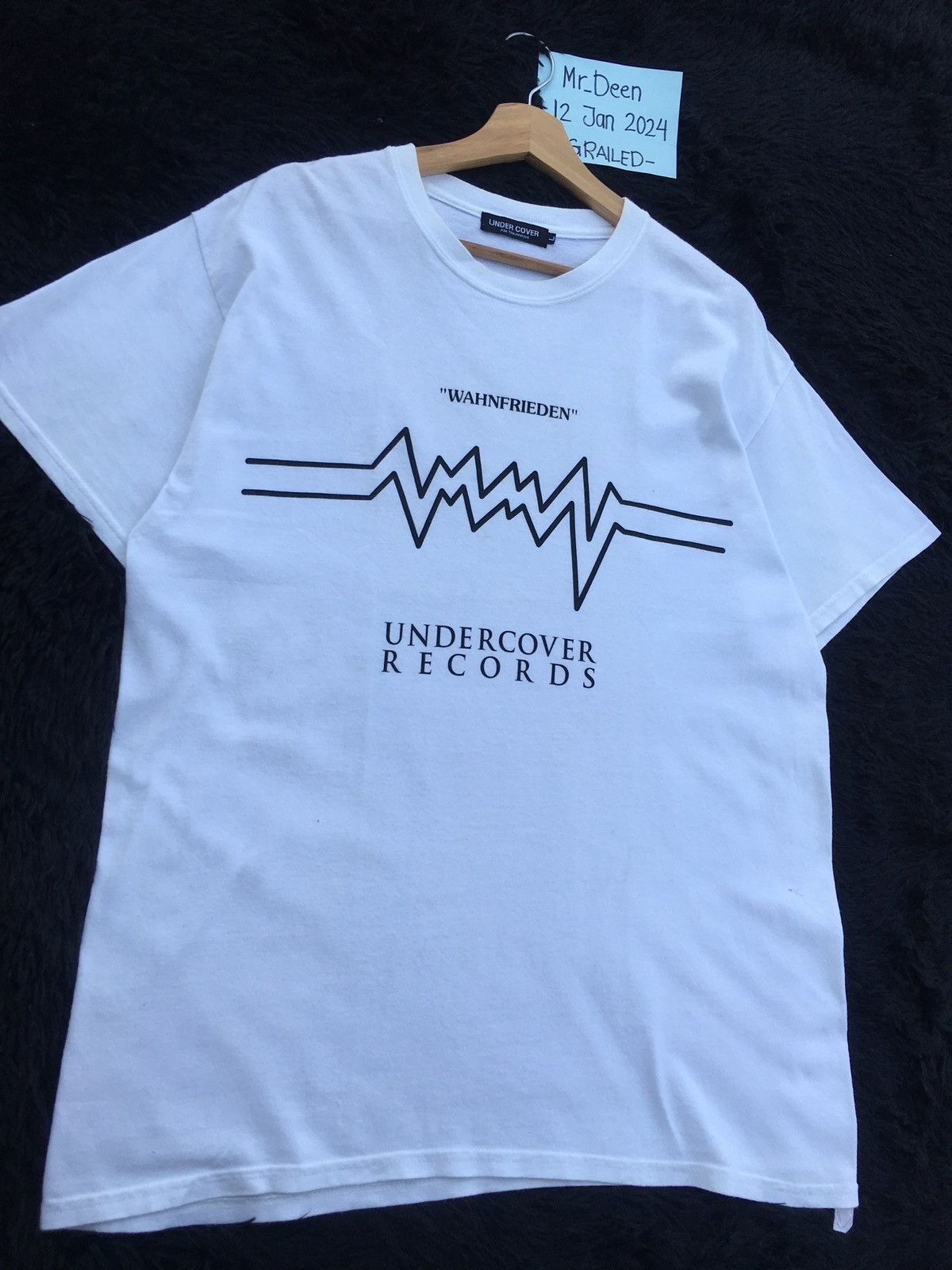 Undercover Rare UNDERCOVER Records “WAHNFRIEDEN” Spellout Tshirt Size US L / EU 52-54 / 3 - 6 Thumbnail