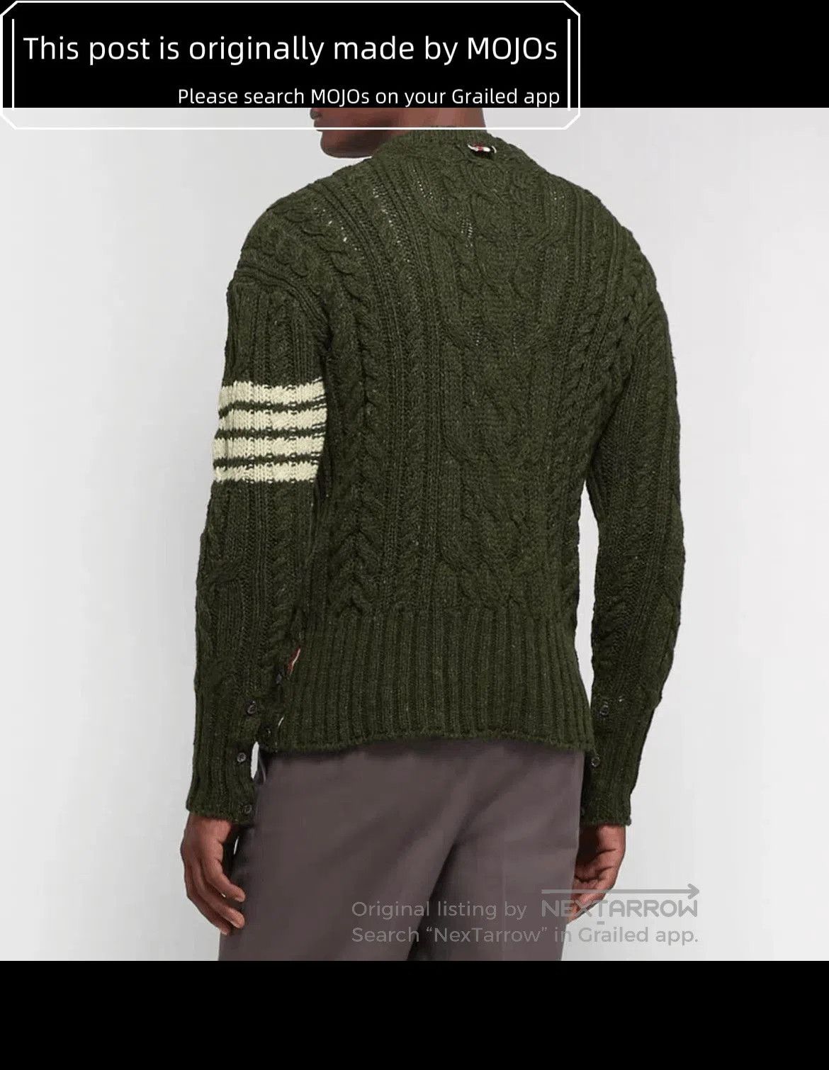 Thom Browne Sz 1 Thom Browne Mohair Blend Green Four Stripes Knitwear. Size US S / EU 44-46 / 1 - 8 Thumbnail
