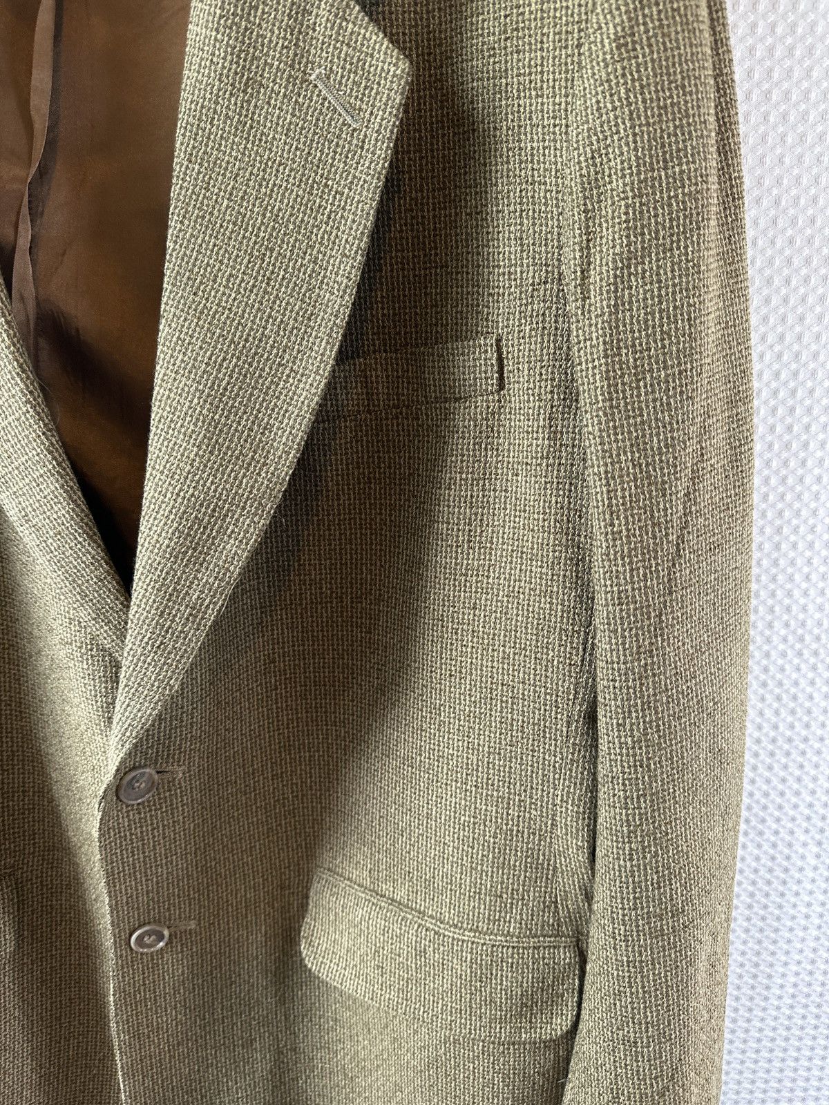 Liz Claiborne Claiborne Vintage Micro-Check Tweed Blazer Size 44R - 3 Thumbnail