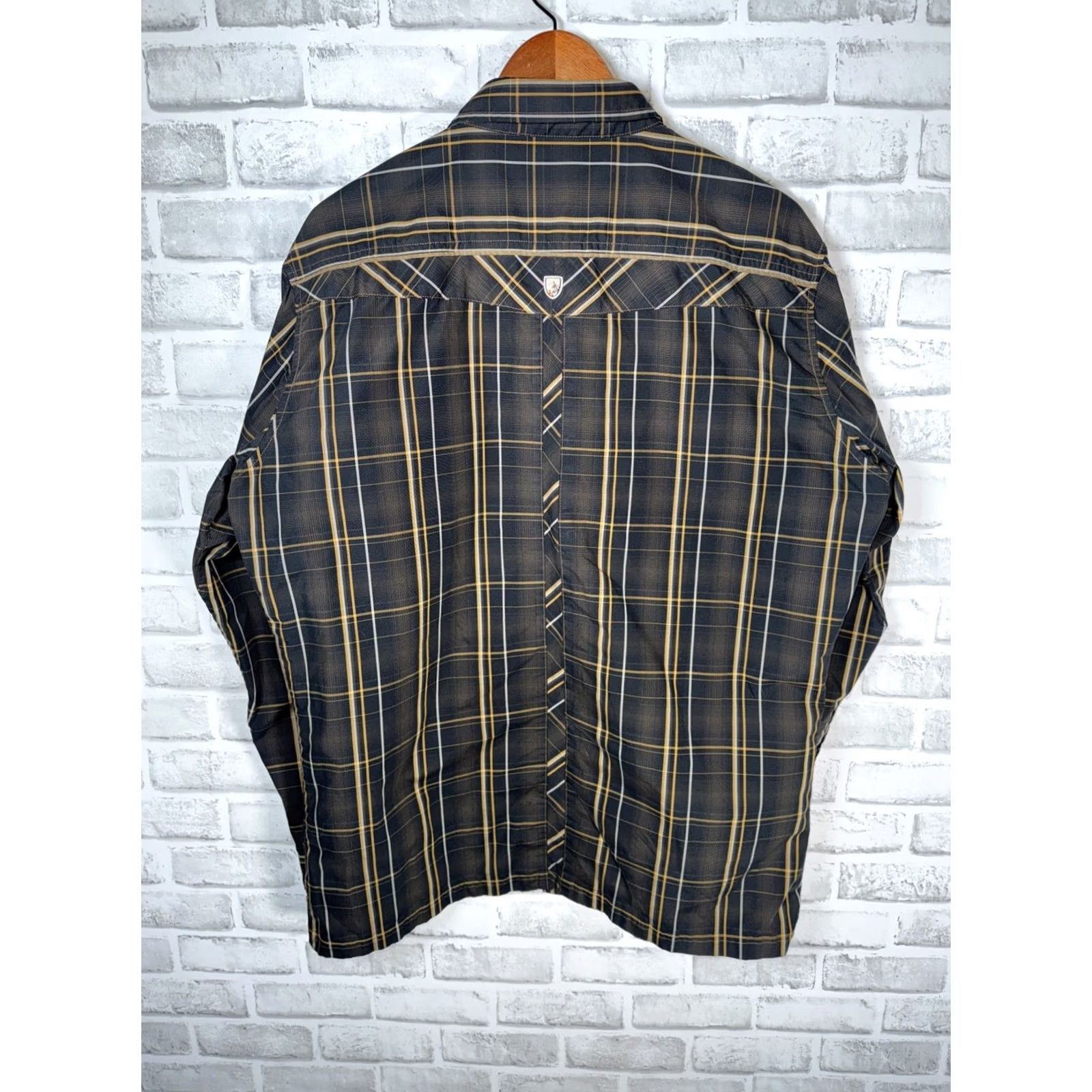 Vintage KUHL Plaid Long Sleeve Shirt Mens L Button-Down Snap Closure Brown Regular Size Shirt Size US L / EU 52-54 / 3 - 8 Thumbnail