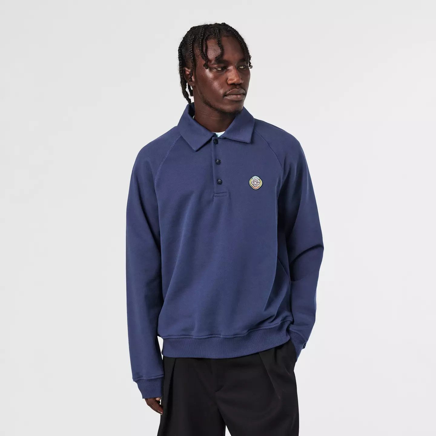Casablanca o1g2r1mq0426 Crew Sweatshirt in Blue Size US L / EU 52-54 / 3 - 3 Thumbnail