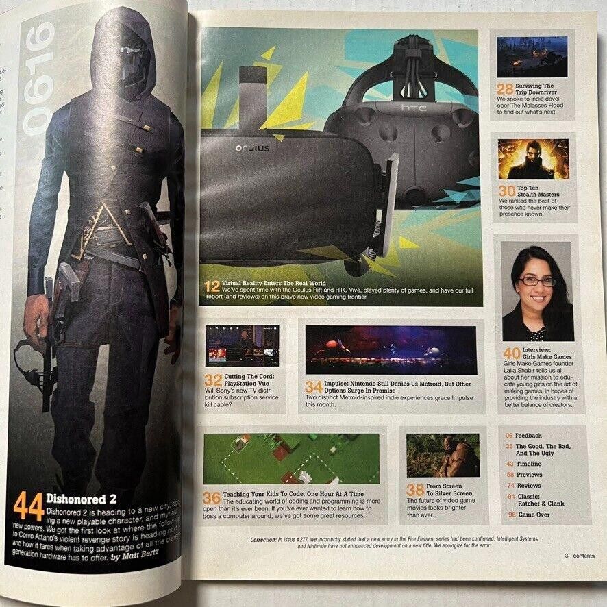 Designer Game Informer Issue #278 JUN 2016 DISHONORED 2 VG Cover 2 Size ONE SIZE - 6 Thumbnail