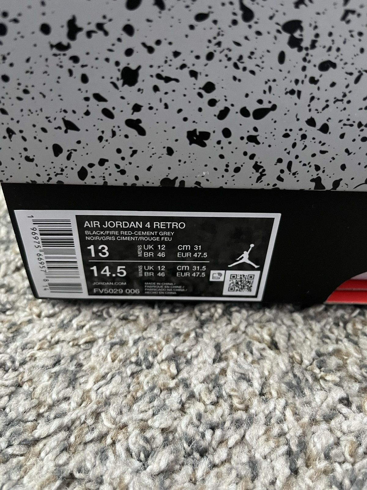 Jordan Brand Jordan Bred 4 Reimagined Size US 13 / EU 46 - 8 Thumbnail