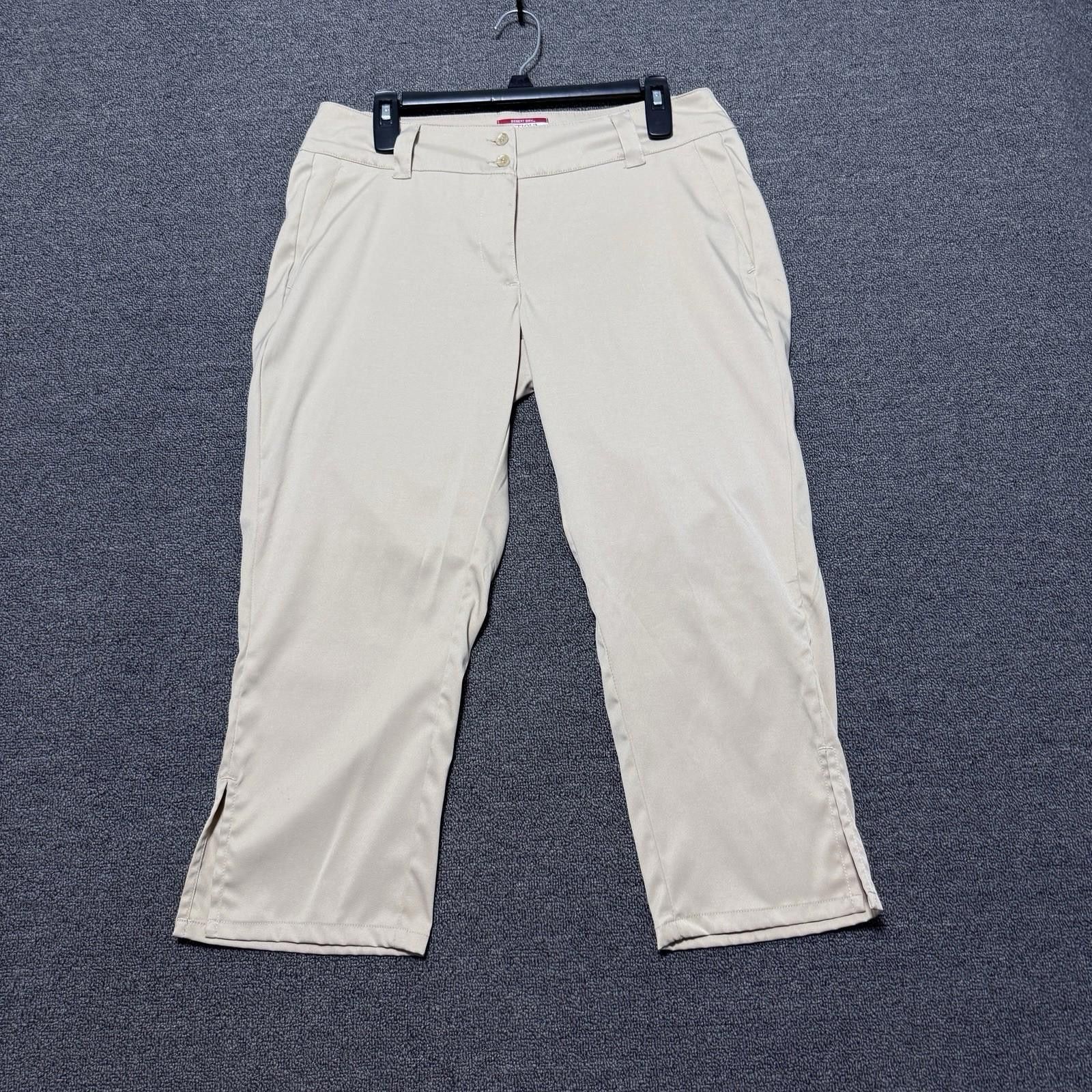Antigua Antigua Desert Dry Khaki Golf Pants Womens 8 Cropped Stretch Size 30" / US 8 / IT 44 - 1 Thumbnail