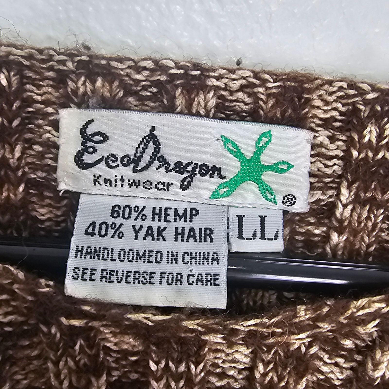 ECOALF Ecodragon Women Hemp Yak Hair Handloomed Marled Knit Sweater Size L / US 10 / IT 46 - 7 Thumbnail