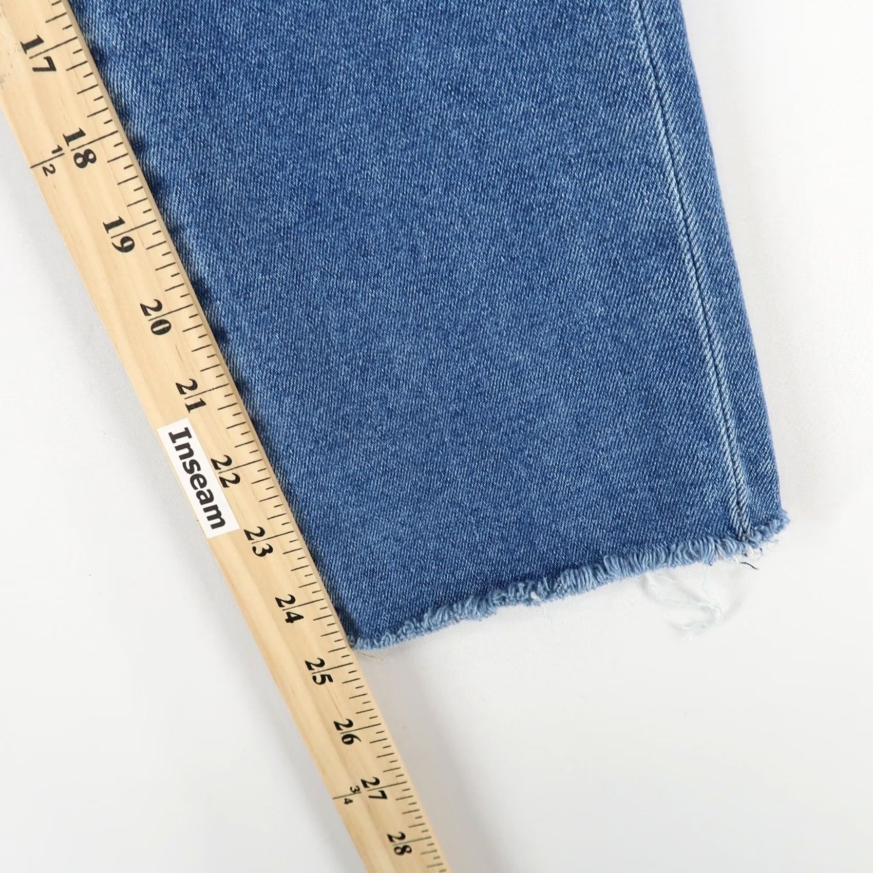 Frank & Eileen Frank and Eileen Cork Jeans Womens 26 Blue High Rise Raw Hem Button Fly Stretch Size 26" / US 2 / IT 38 - 7 Thumbnail