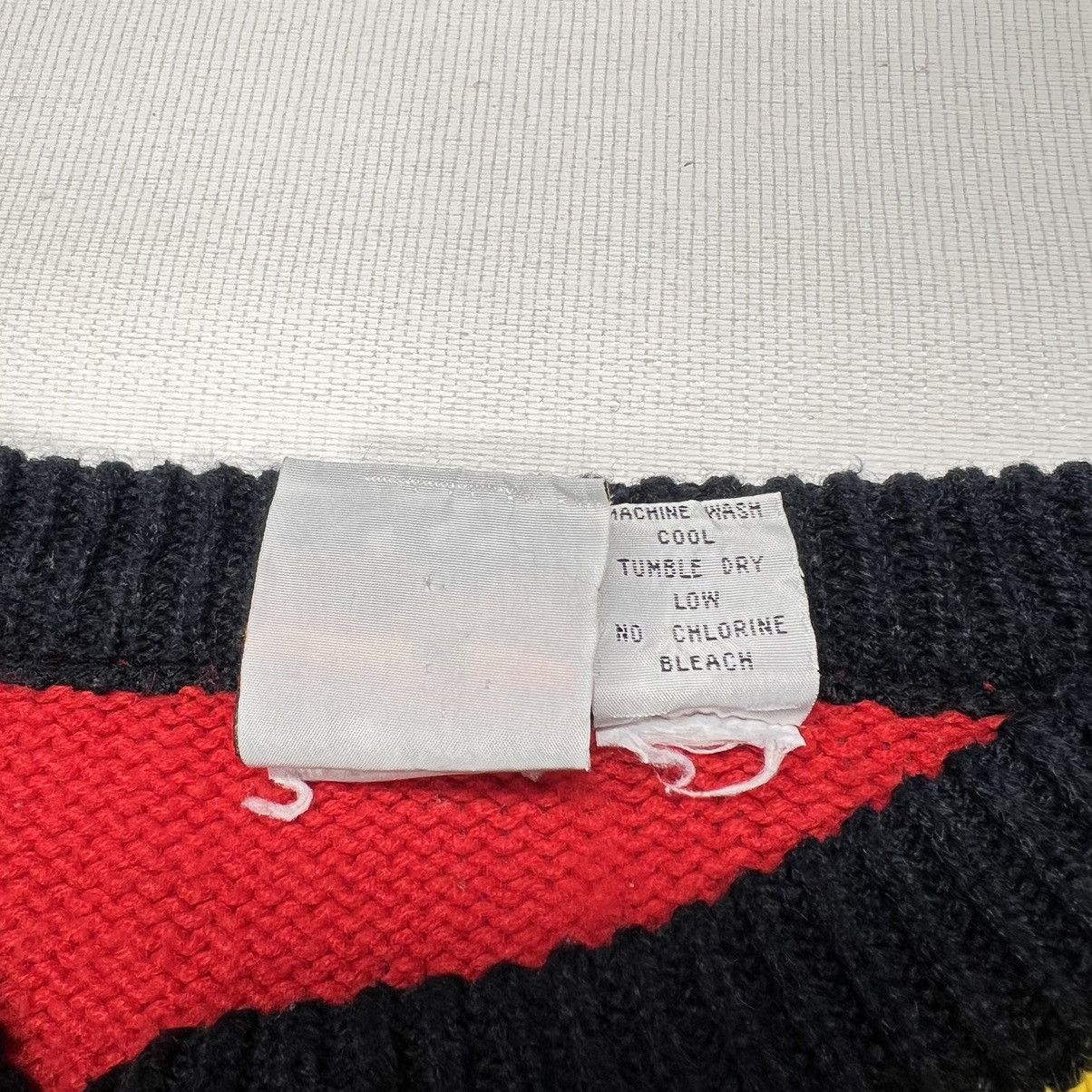 Disney × Mickey Mouse × Vintage VTG Mickey & Co Sweater Minnie Mouse Disney Red Knit Striped Size S / US 4 / IT 40 - 6 Thumbnail