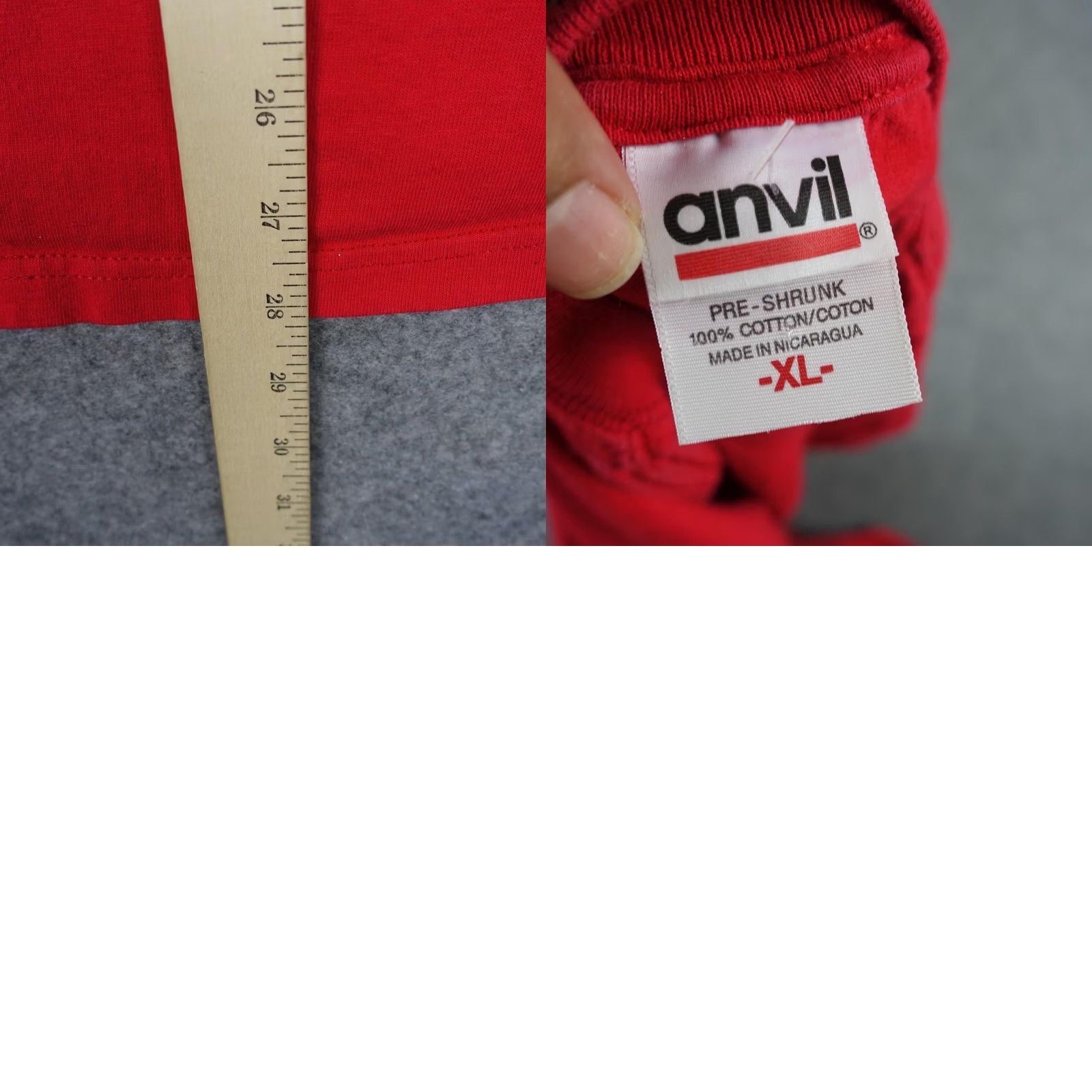 Anvil VINTAGE Anvil Shirt Mens XL Red I Support Our Troops Long Sleeve Tee Size US XL / EU 56 / 4 - 9 Thumbnail
