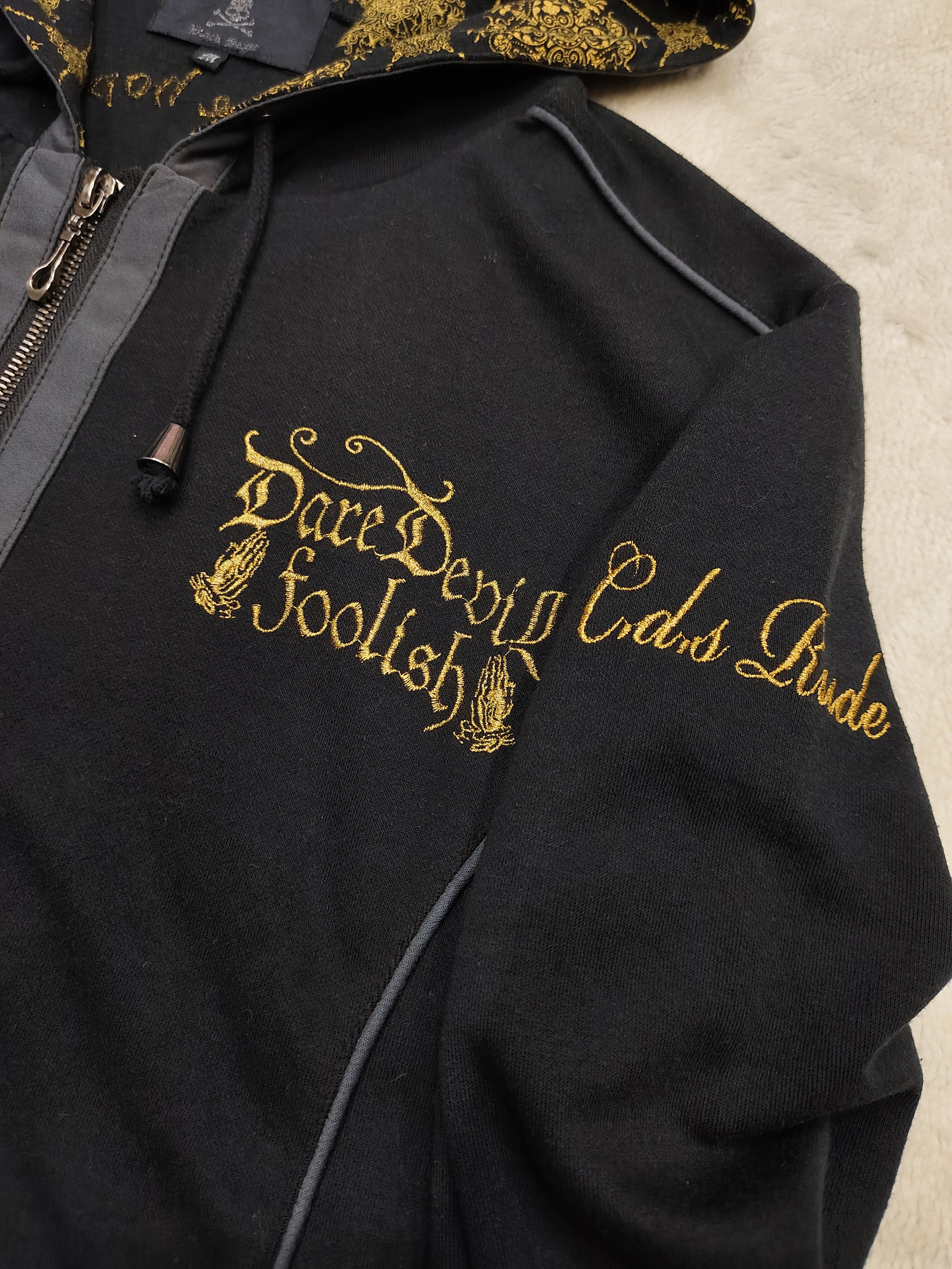 Rude SICK💀CDS Rude🔥Embroidered Dare Devil Graphic Zip hoodie Size US M / EU 48-50 / 2 - 5 Thumbnail