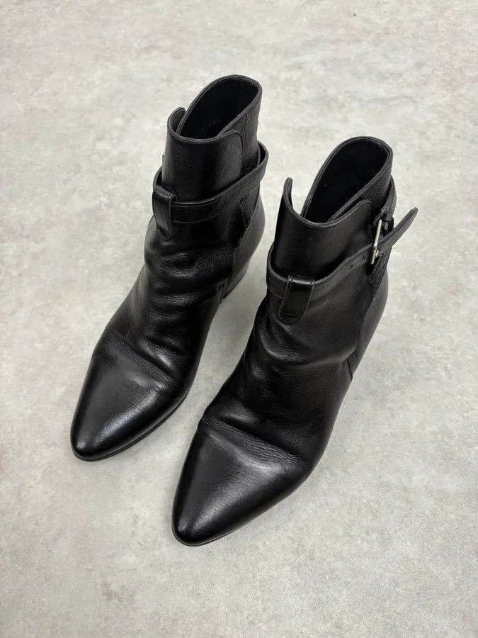 Saint Laurent Paris Saint Laurent Black Rock Leather Ankle Boots Size US 5.5 / EU 38 - 3 Thumbnail