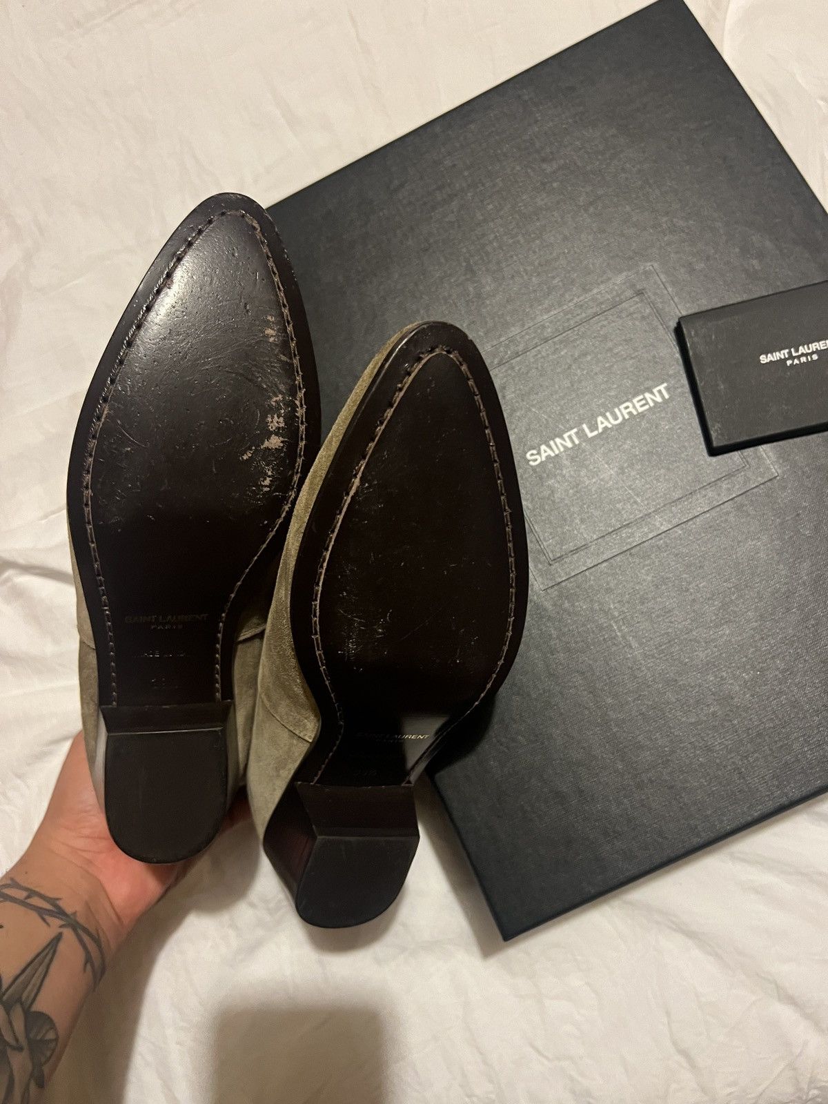Saint Laurent Paris × Yves Saint Laurent YSL Jodhpur Buckle Boots in Suede Size US 9.5 / IT 39.5 - 2 Thumbnail