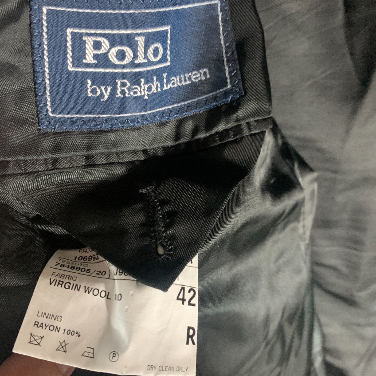 POLO RALPH LAUREN $998 Made In Italy Wool Men’s Blazer 42R L