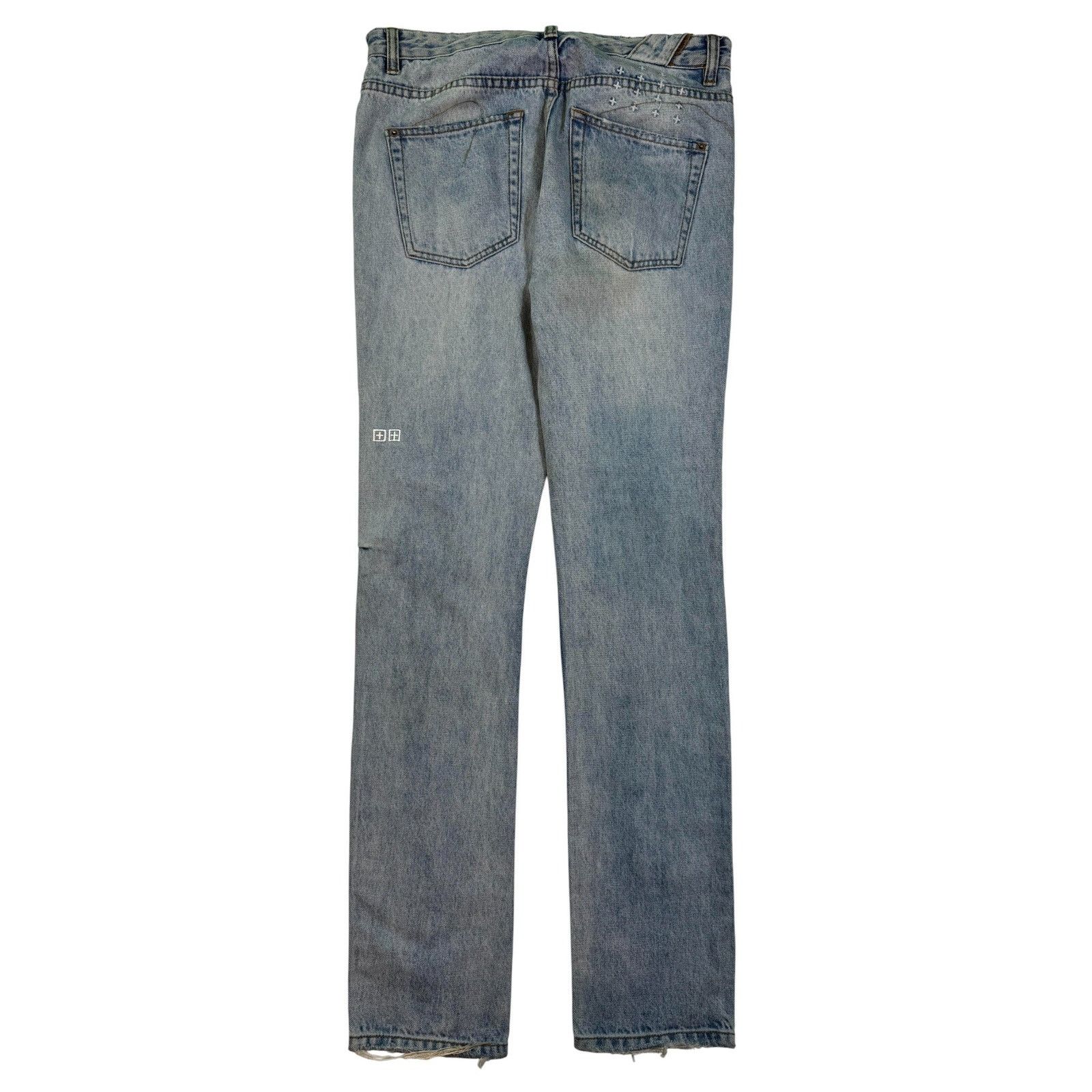 Ksubi Ksubi Light Wash Ripped Box Logo Jeans Size US 30 / EU 46 - 6 Thumbnail