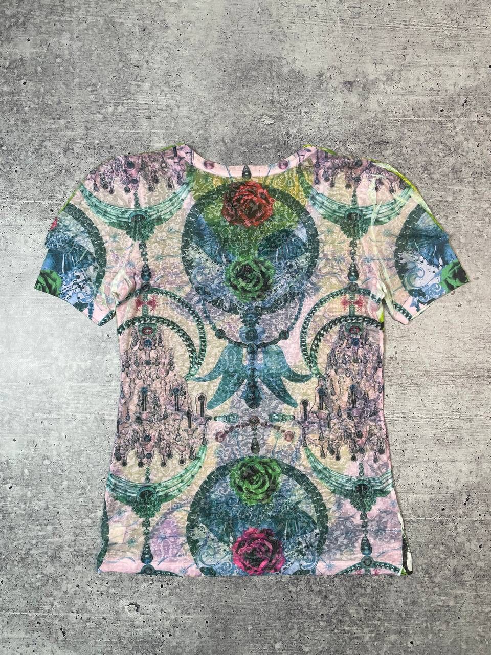 Custo Barcelona Vintage 00s Custo Barcelona AOP Printed Top T-Shirt Y2K Size L / US 10 / IT 46 - 4 Thumbnail