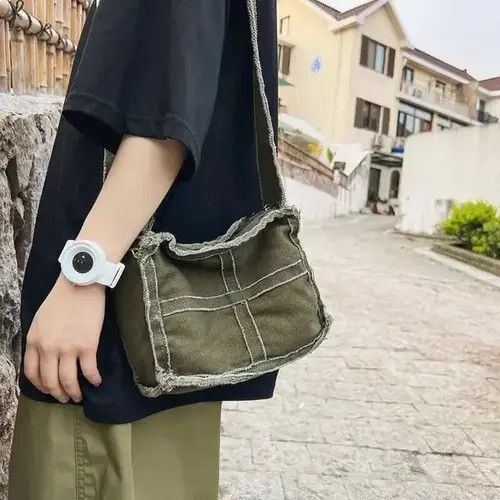 Japanese Brand Streetwear Small Messenger Bag Retro Vintage Crossbody Bag Size ONE SIZE - 2 Thumbnail