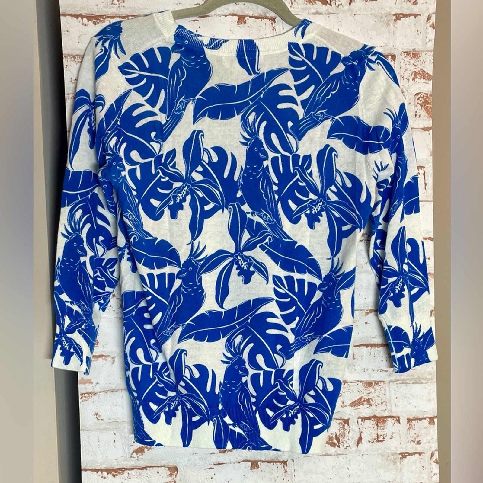 Boden Boden Blue and White Patterned Sweater Size S / US 4 / IT 40 - 2 Thumbnail