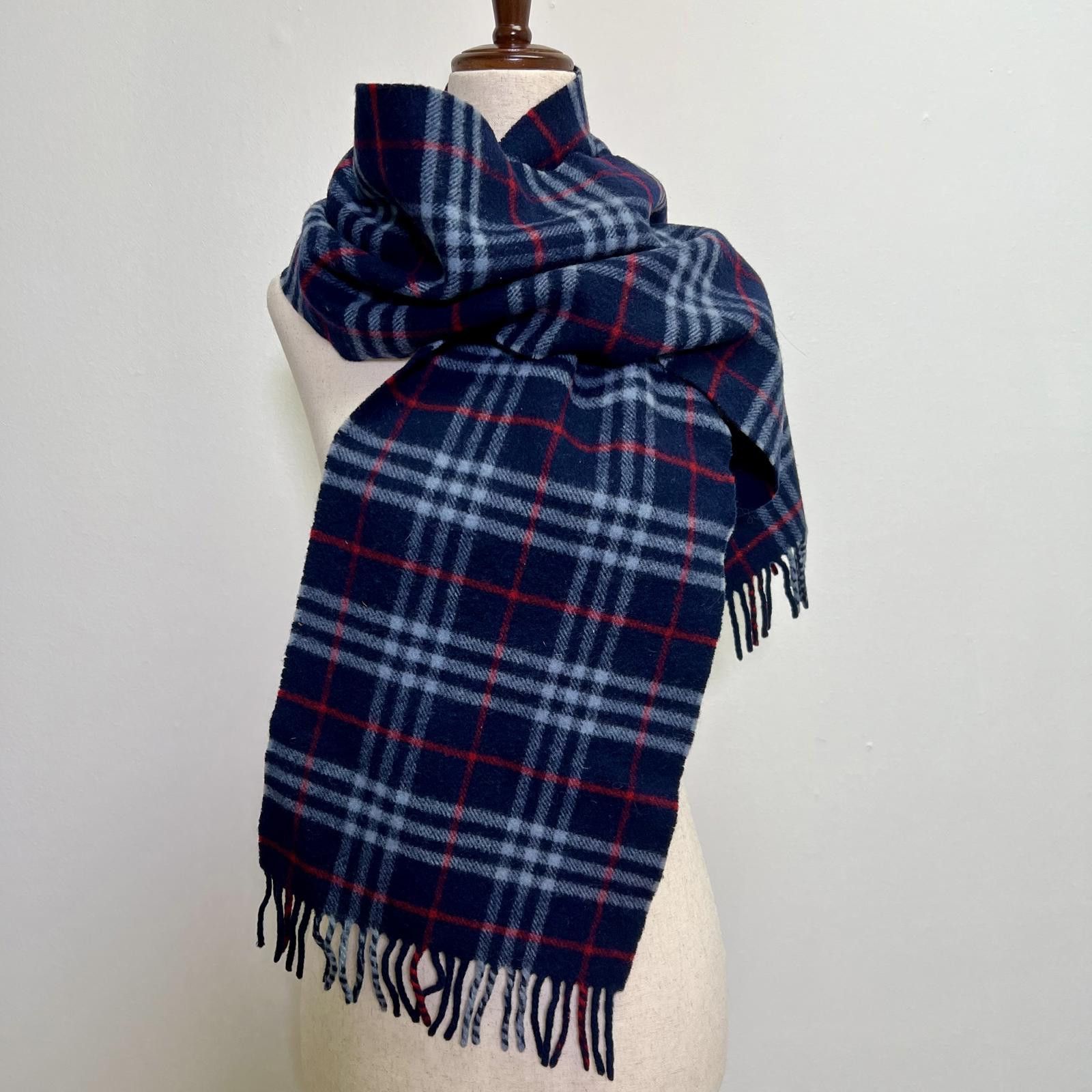 Burberry Vintage Burberrys 100% Lambswool Scarf Size ONE SIZE - 1 Thumbnail
