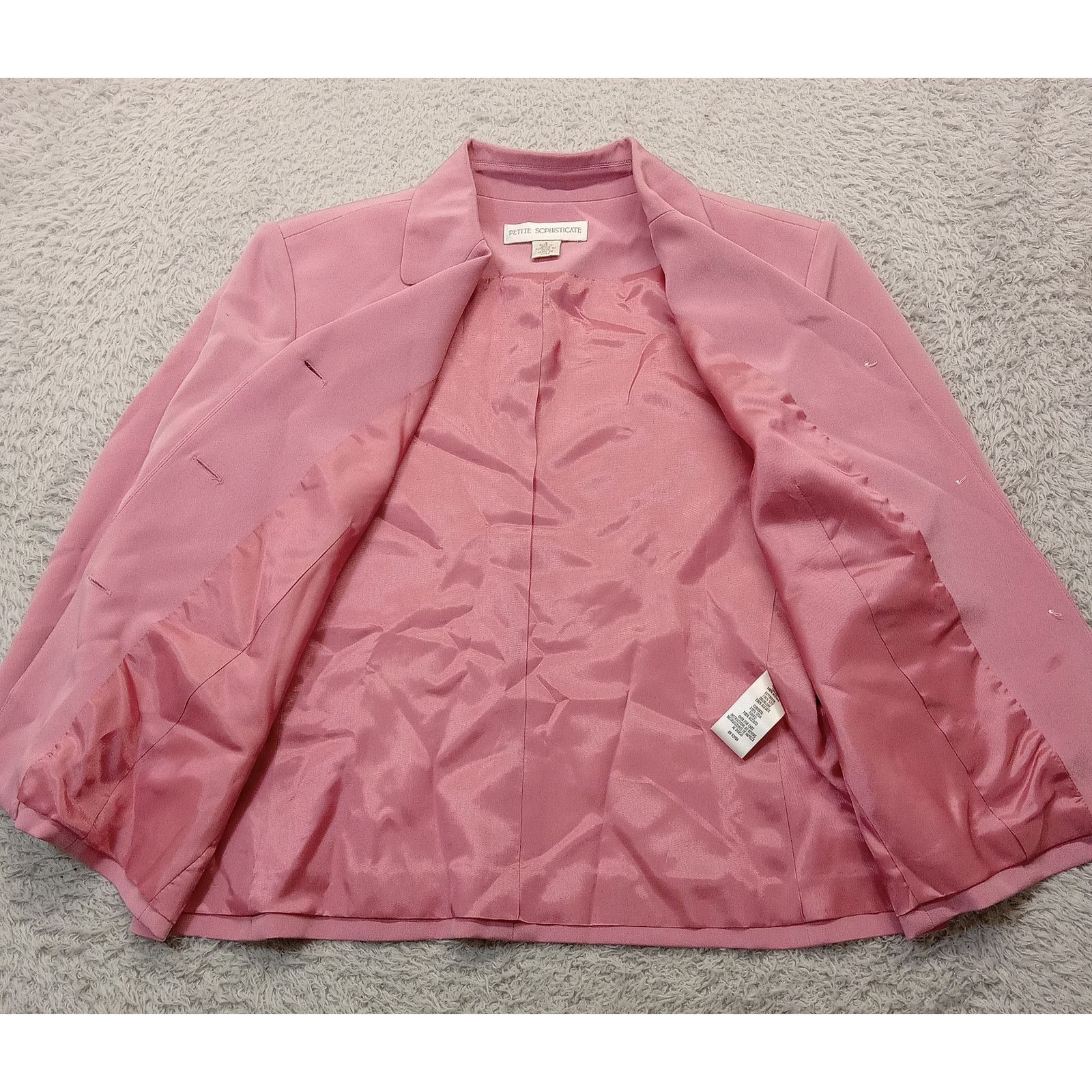 & Other Stories Petite Sophisticate Blazer Jacket 4 Women's Silk Lined Rose Size S / US 4 / IT 40 - 2 Thumbnail