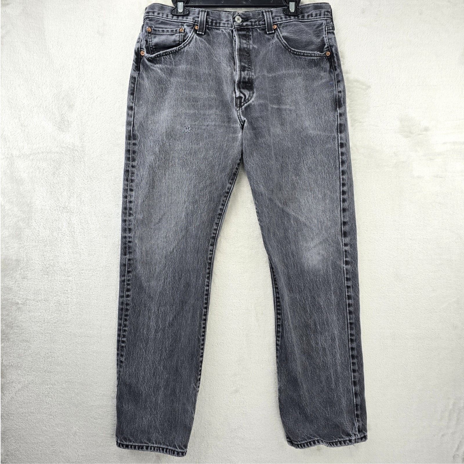 Levi's Levis 501 Jeans Mens 38x34 (Fits 34x30) Black Button Fly Y2K Size US 34 / EU 50 - 1 Thumbnail