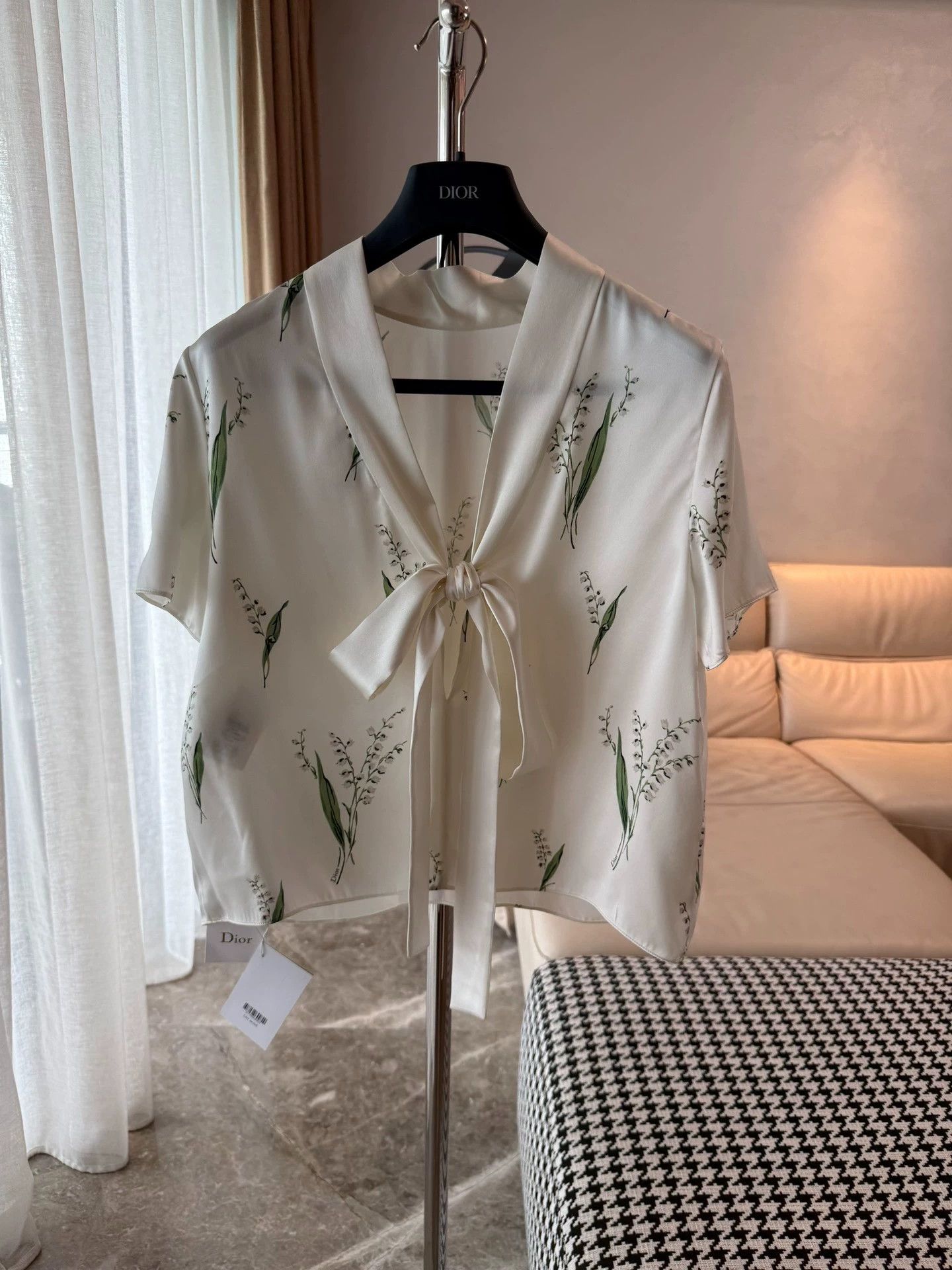 Dior Dior 26 Lily of Valley Silk Sash Top Reversible 38 Size S / US 4 / IT 40 - 1 Thumbnail