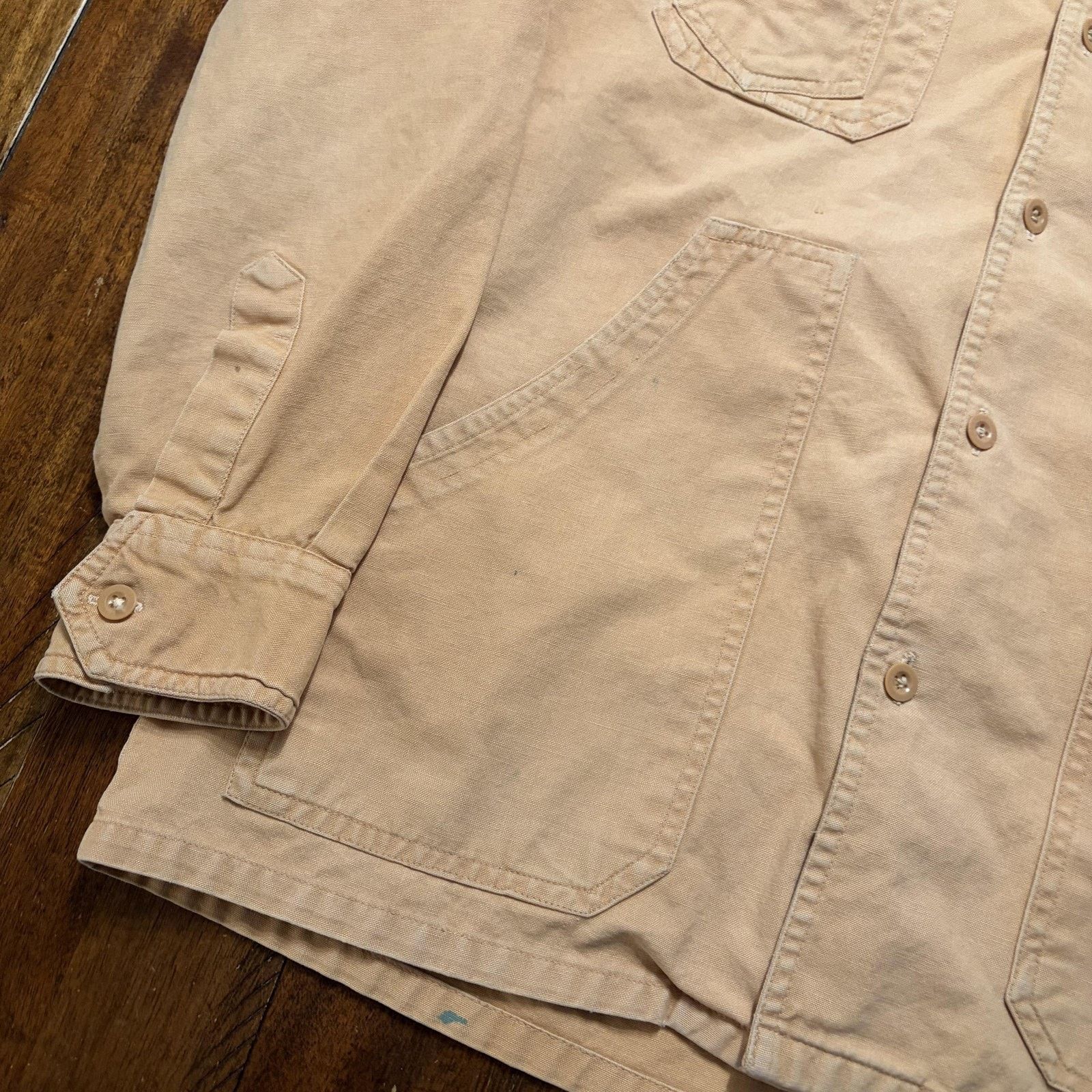 Vintage Duncans Jacket 50 Beige Cotton Canvas Workwear Chore Field Size US M / EU 48-50 / 2 - 5 Thumbnail