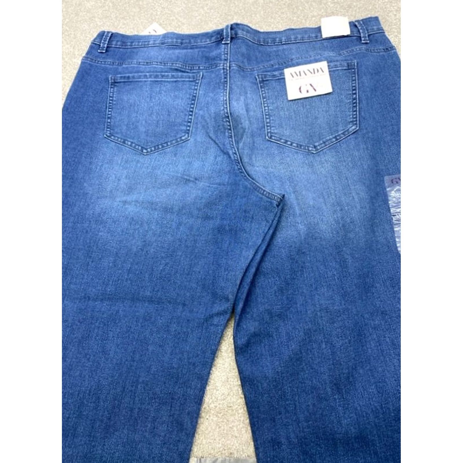 Gloria Vanderbilt Gloria Vanderbilt Jeans Amanda 22W Womens Denim Stretch 5-Pocket Regular Blue Denim NWT Size 40" / US 18 - 4 Thumbnail
