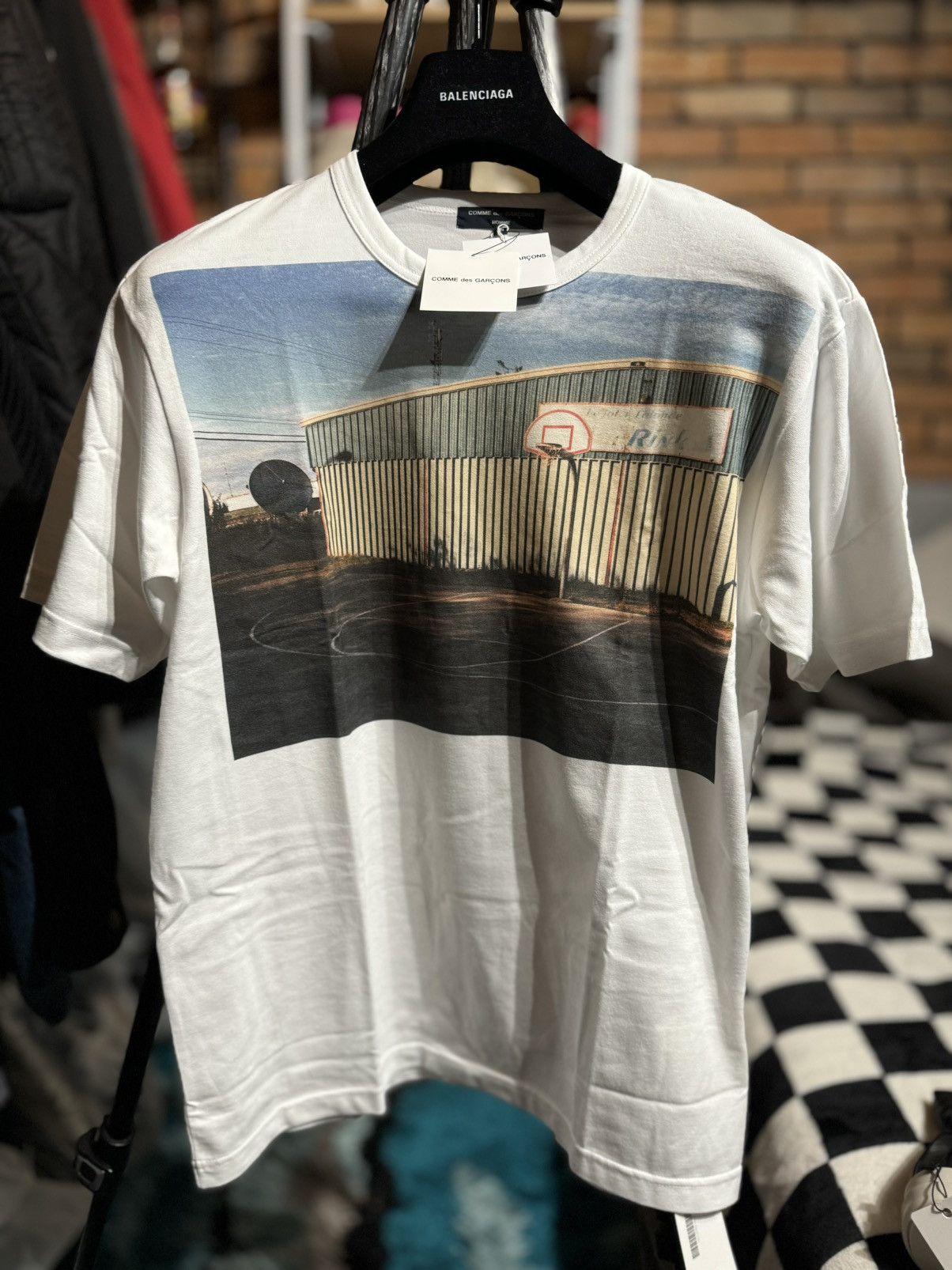 Comme des Garcons Homme Plus HOOP DREAMS BASKETBALL WHITE TEE SHIRT Size US M / EU 48-50 / 2 - 1 Thumbnail