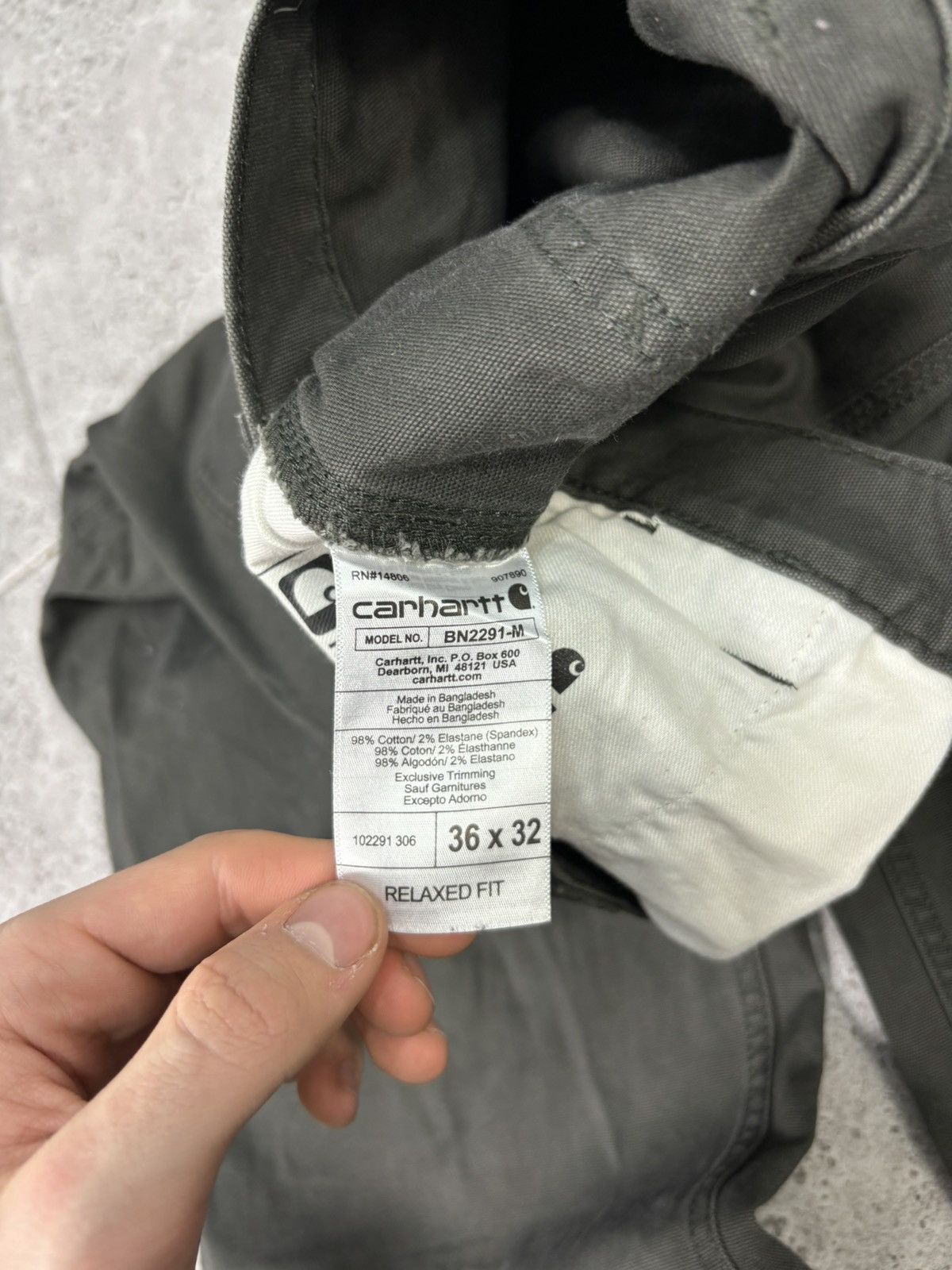 Carhartt × Vintage Crazy vintage y2k carhartt grey baggy denim pants japanese Size US 36 / EU 52 - 9 Thumbnail