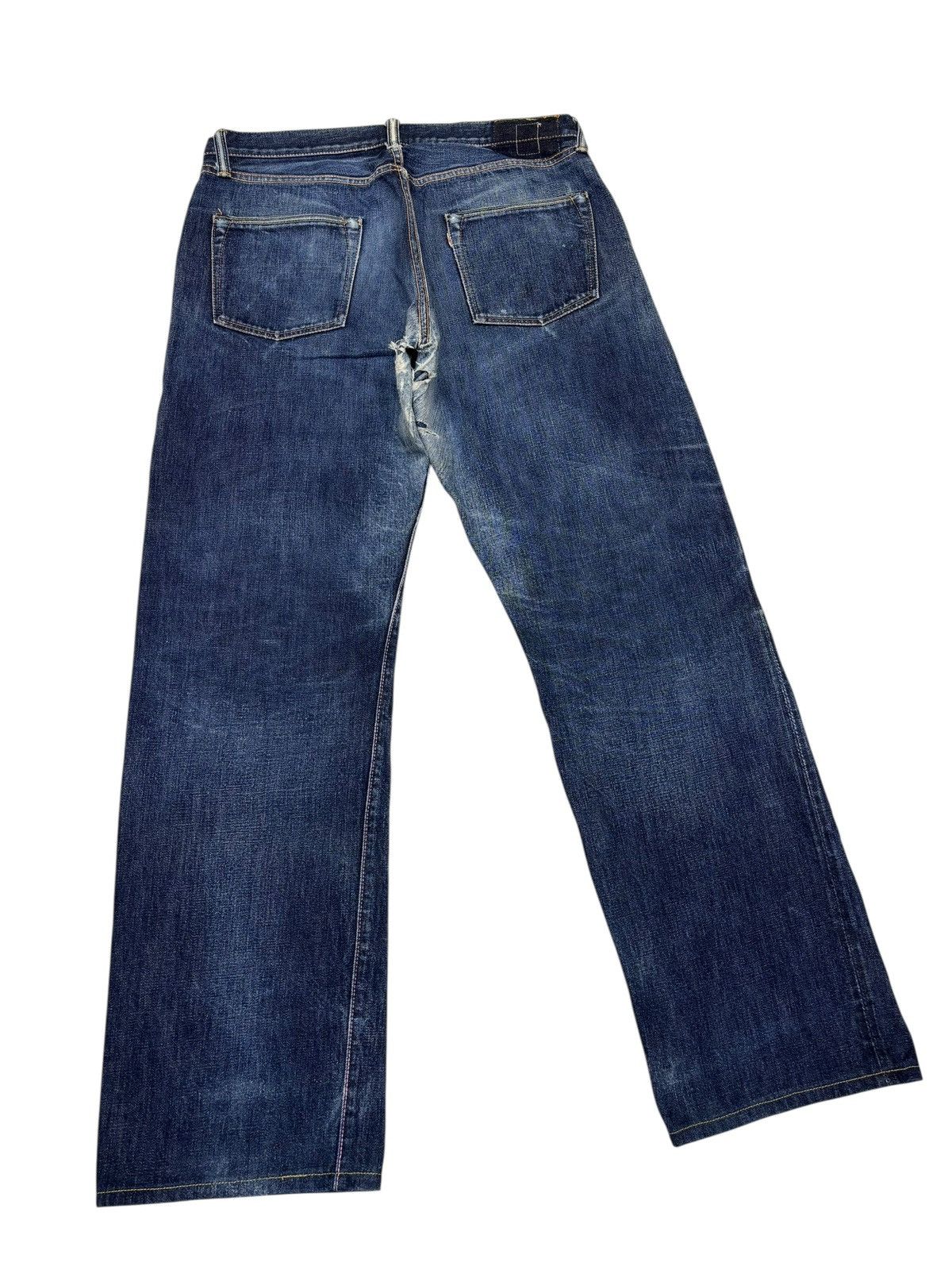 Momotaro Jeans Momotaro Selvedge Distressed Blue Denim Jeans Size US 34 / EU 50 - 5 Thumbnail