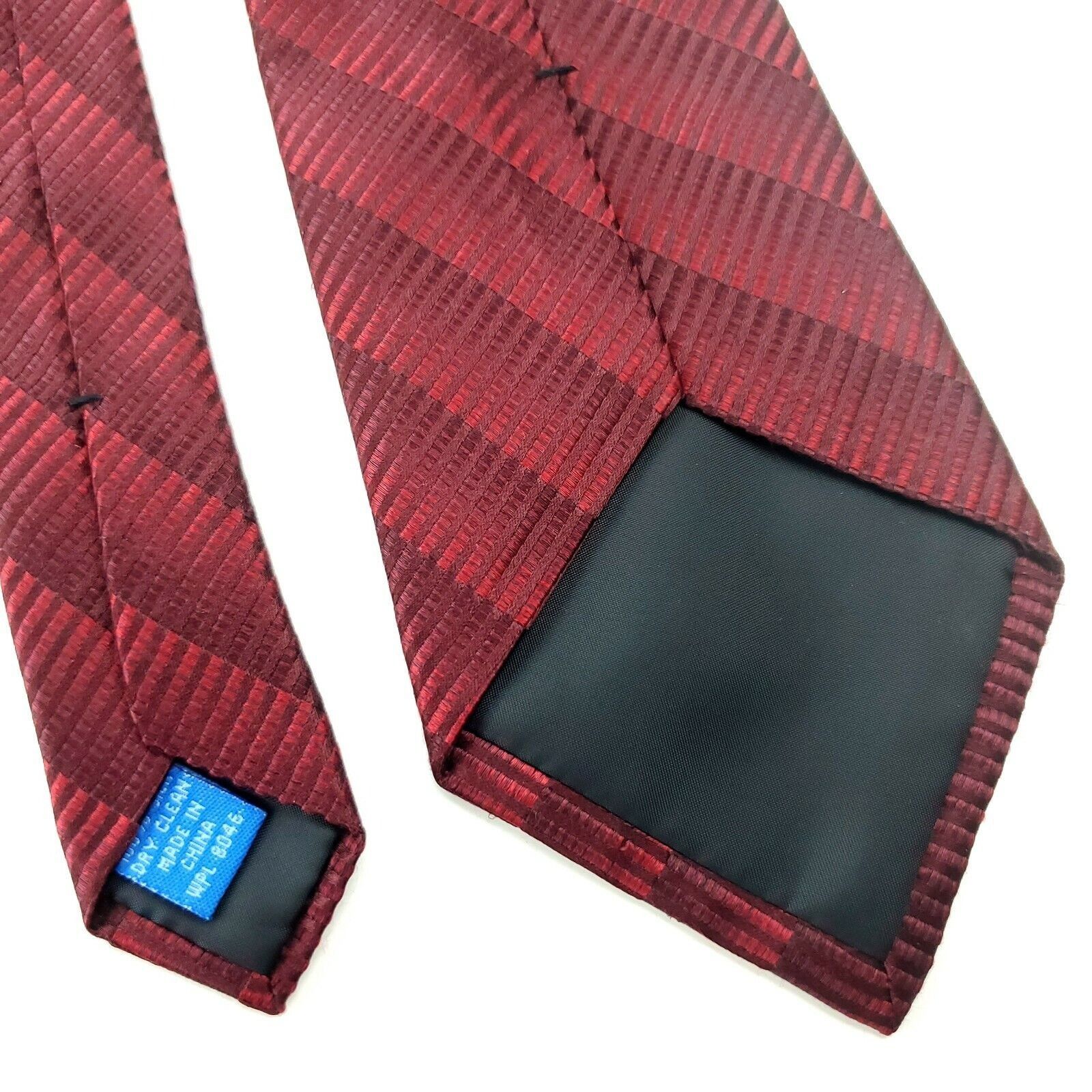Savile Row Savile Row Red Striped Woven Silk Tie Classic Size ONE SIZE - 5 Thumbnail