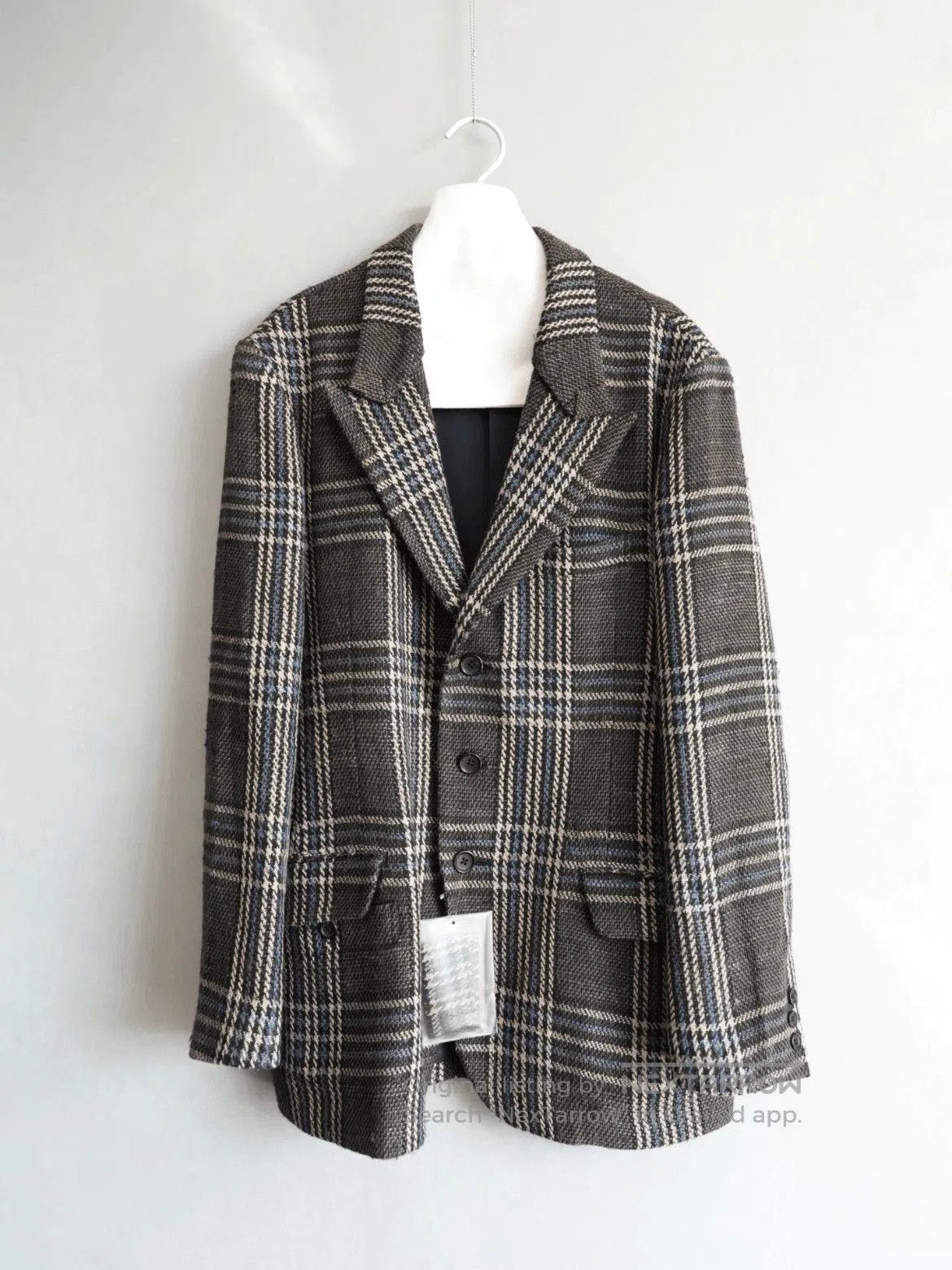 Yohji Yamamoto Sz 3 Yohji Yamamoto 23AW Plaid Pattern Jacket. Size US L / EU 52-54 / 3 - 1 Thumbnail