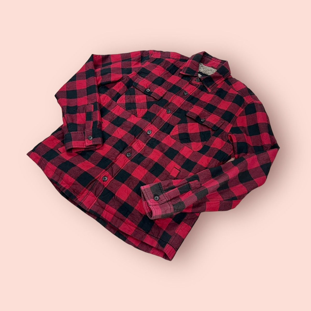 Flannel × Jun Takahashi × Uniqlo VINTAGE UNIQLO DOUBLE CHEST POCKET FLEECE LINING FLANNEL Size US L / EU 52-54 / 3 - 11 Thumbnail