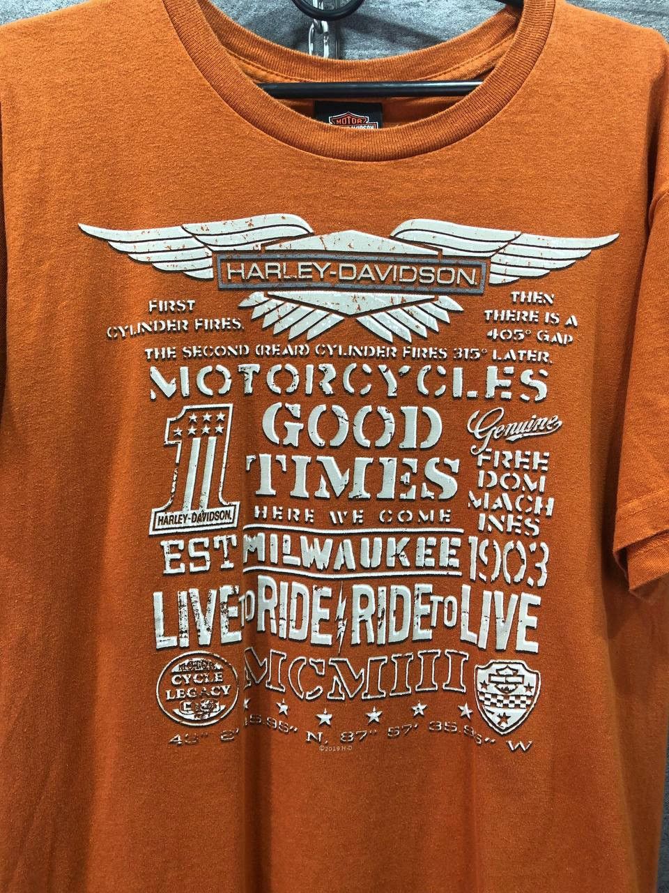 Vintage Harley Davidson Mauritius Motorcycles Mens T-Shirt Size US M / EU 48-50 / 2 - 3 Thumbnail