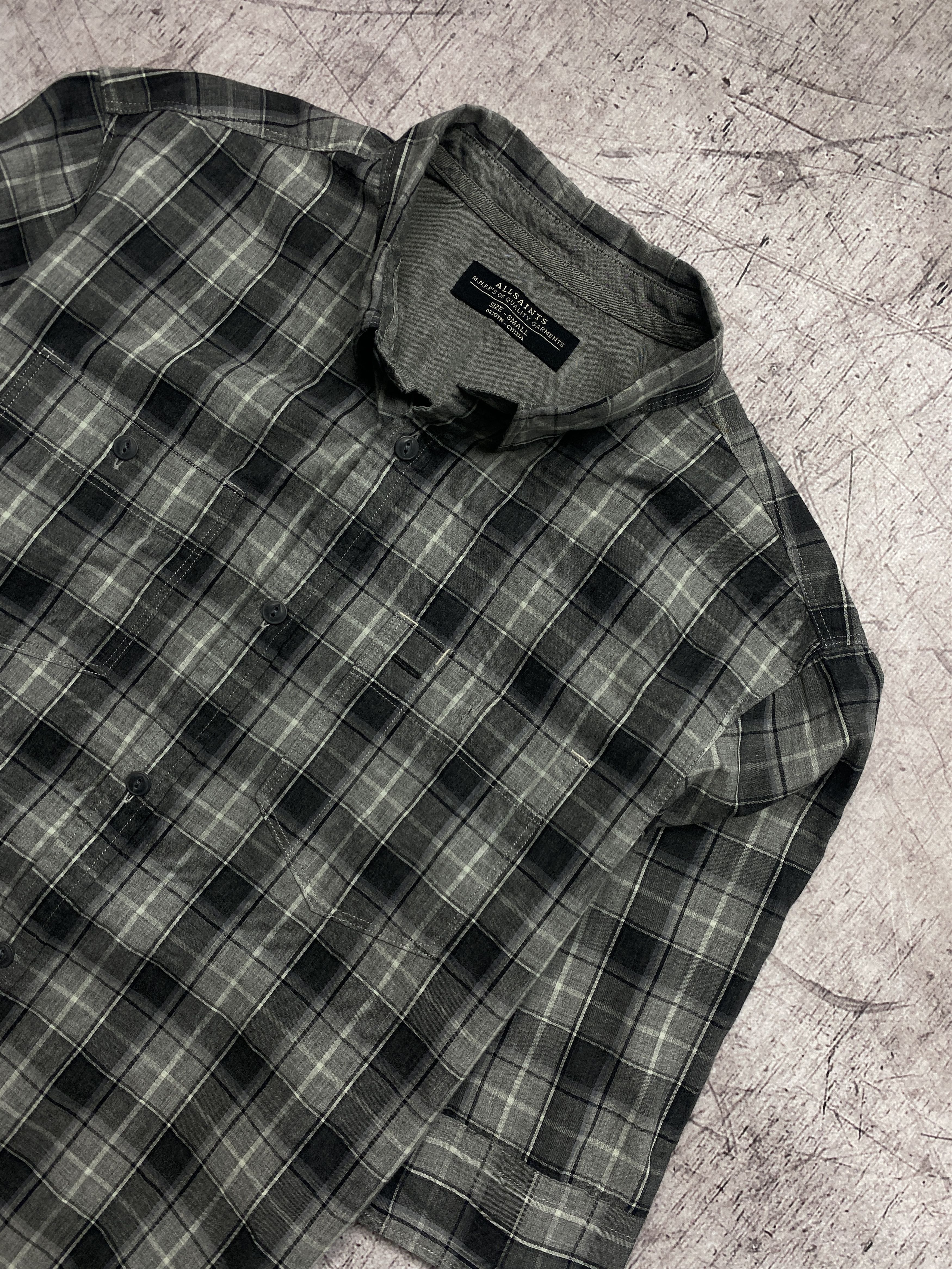 Allsaints Allsaints Vintage Mens Plaid Short Sleeve Bowerman Shirt Size US S / EU 44-46 / 1 - 2 Thumbnail