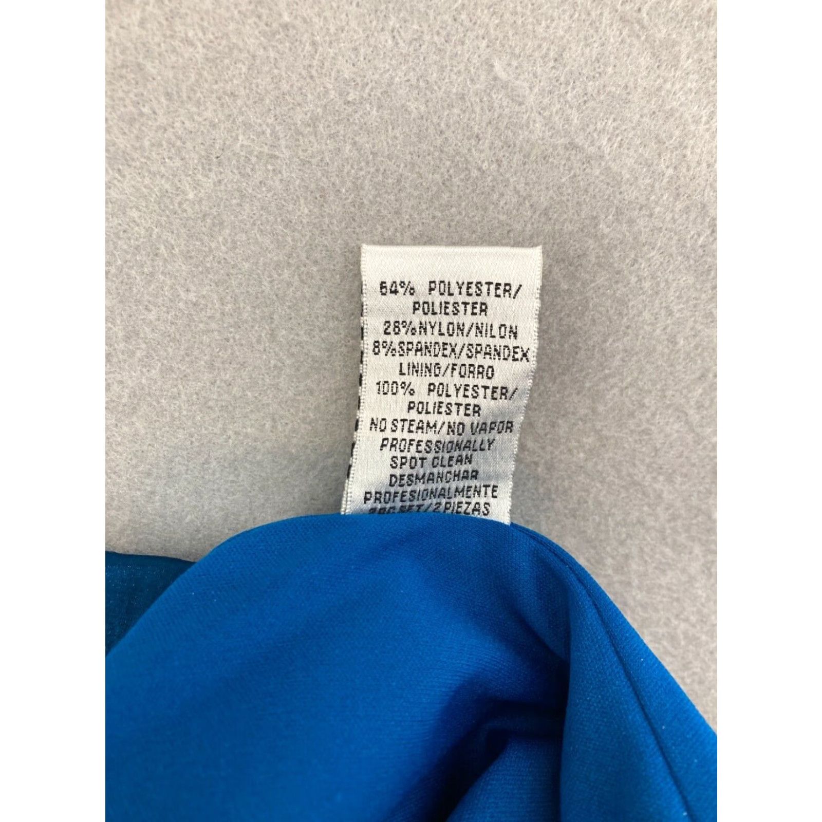 Vintage VINTAGE JR Nites By Carol Lin Womens Shirt Blouse 10 Blue 70s 80s Shoulder Pads Satin Polyester Blend V-Neck Long Sleeve Button Size L / US 10 / IT 46 - 7 Thumbnail