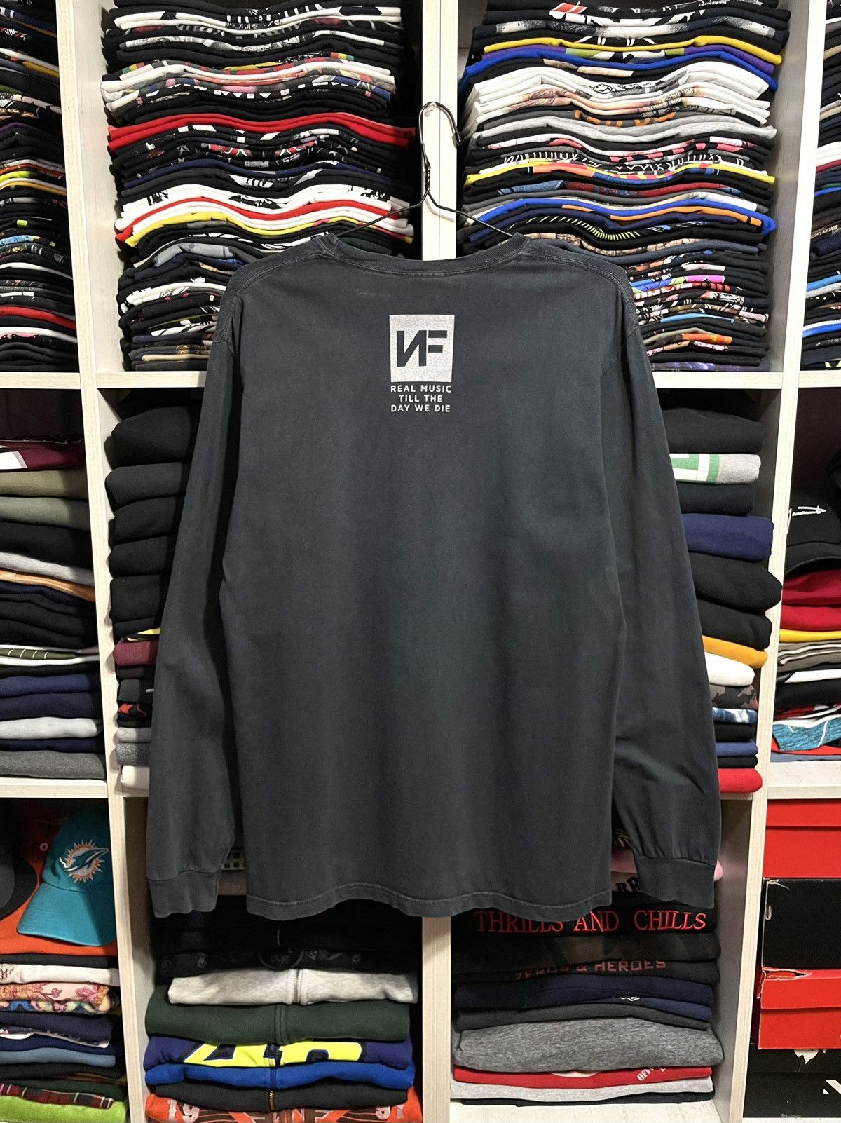 Band Tees NF Real Music Till The Day We Die Faded Long Sleeve T Shirt Size US M / EU 48-50 / 2 - 2 Thumbnail