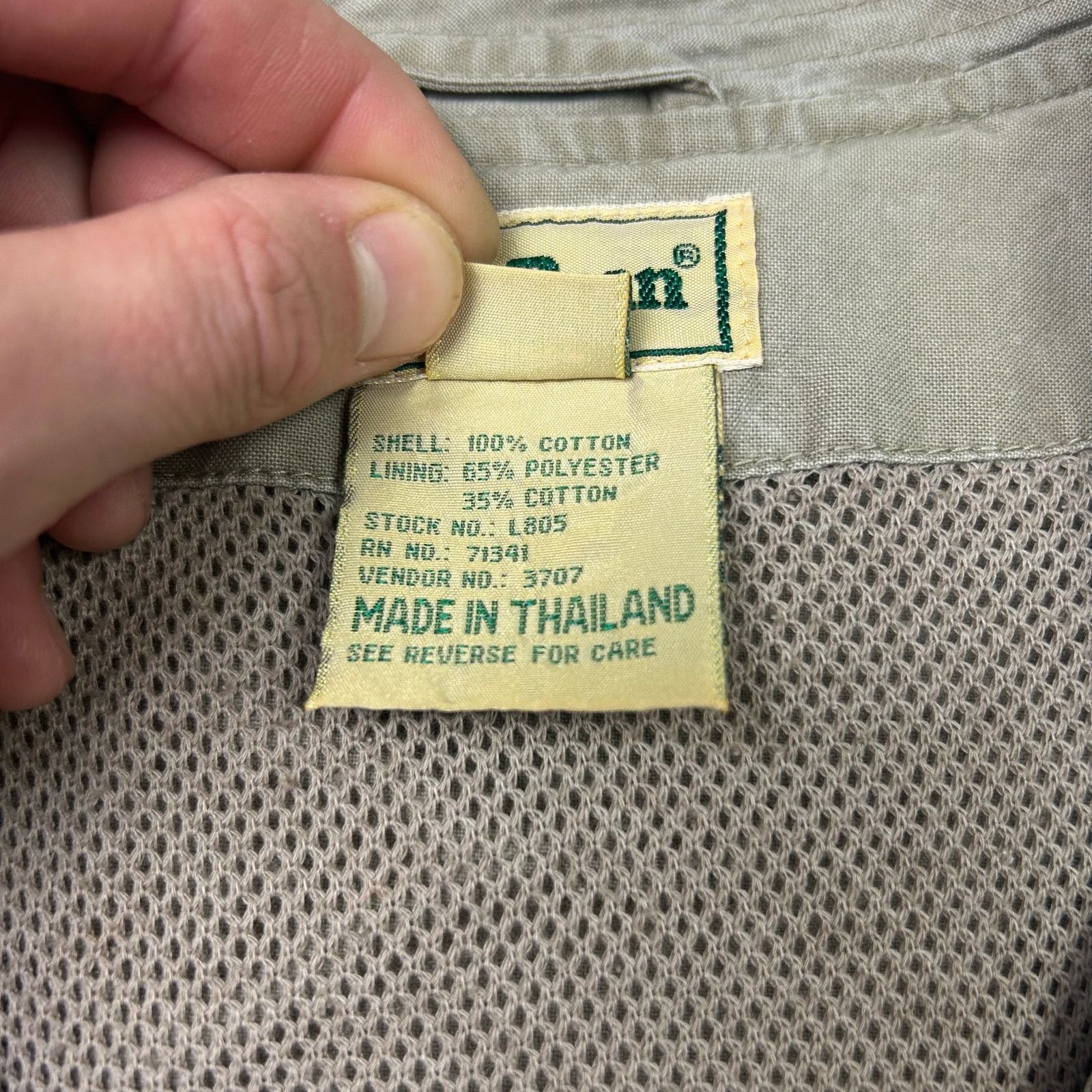 L.L. Bean × Vintage L.L. Bean Women's Sleeveless Vented Vest Beige Hunt Fish Size L / US 10 / IT 46 - 5 Thumbnail