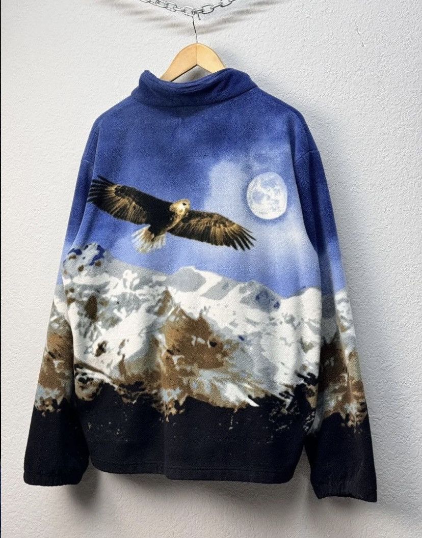 Other Animals Fleece Jacket Vintage Wolf Zip Size US XL / EU 56 / 4 - 7 Thumbnail