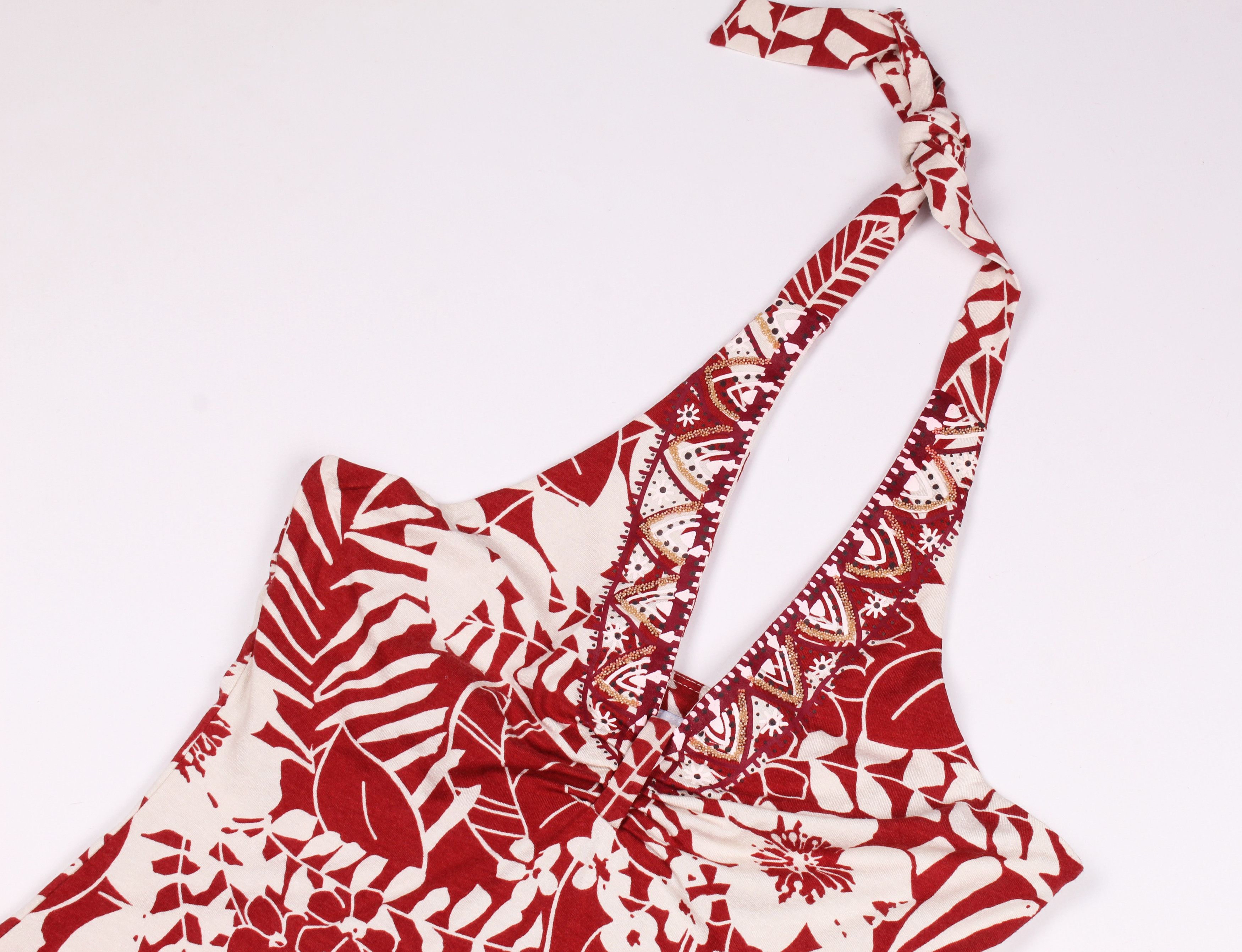 Vintage Vintage Unit Seven Floral Cropped Halter Top Y2K Size M / US 6-8 / IT 42-44 - 4 Thumbnail
