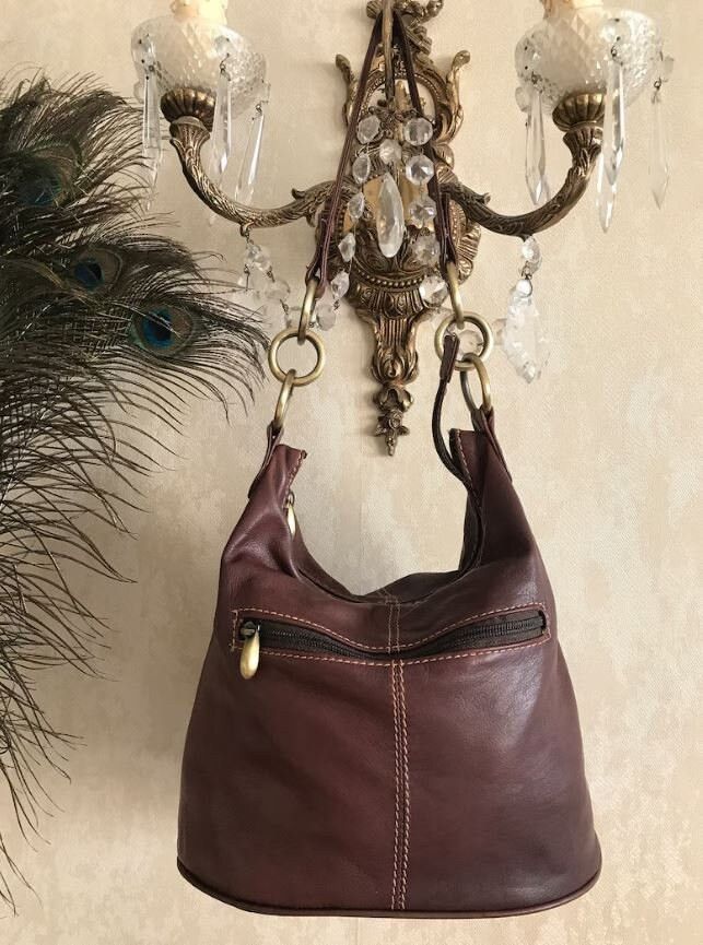 Other 2000s Vintage Brown Soft Leather Bag by Nova Leather Size ONE SIZE - 5 Thumbnail