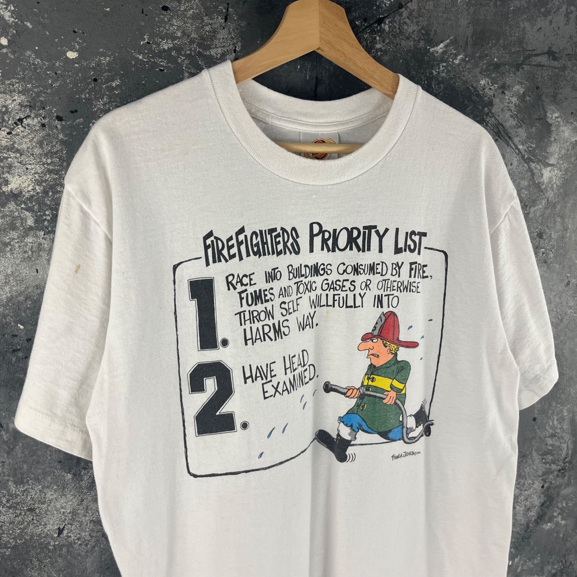 Vintage Vintage 1991 Firefighter humor shirt Size US L / EU 52-54 / 3 - 2 Thumbnail
