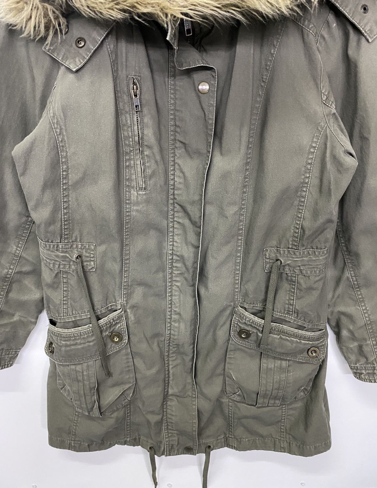 Japanese Brand Japanese Brand Clef De Sol Parka Fur Collar Jacket Size L / US 10 / IT 46 - 3 Thumbnail
