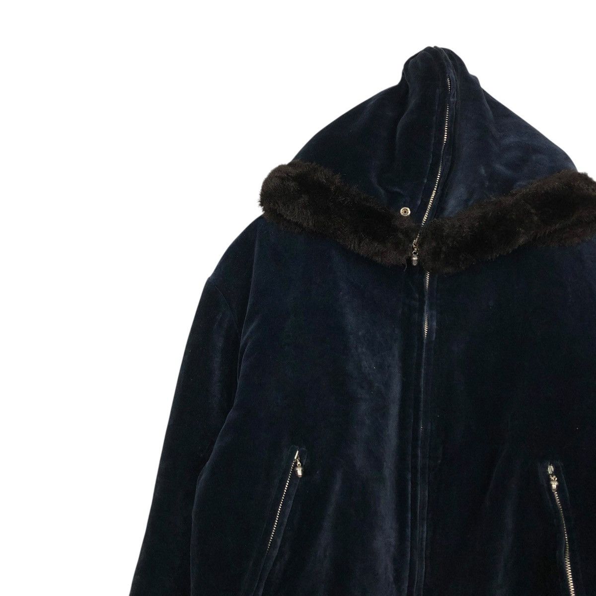 Japanese Brand 🔥RICH DARK BLUE BOMBER JACKET FUR INTERIOR ISSEY MIYAKE Size US L / EU 52-54 / 3 - 9 Thumbnail
