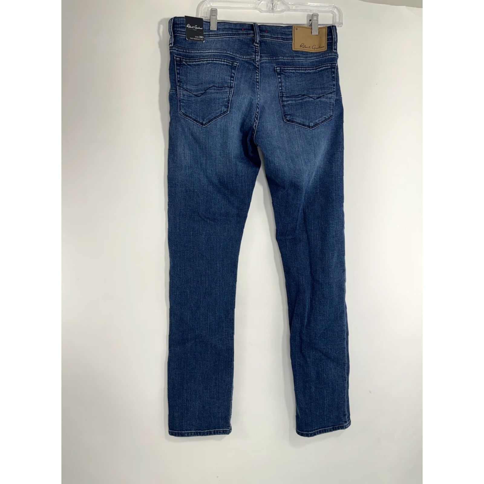 Robert Graham Robert Graham Jeans - Mens 30 Stretch Inseam 33" Blue 7" Lying Flat at Leg Cuff Size US 30 / EU 46 - 2 Thumbnail
